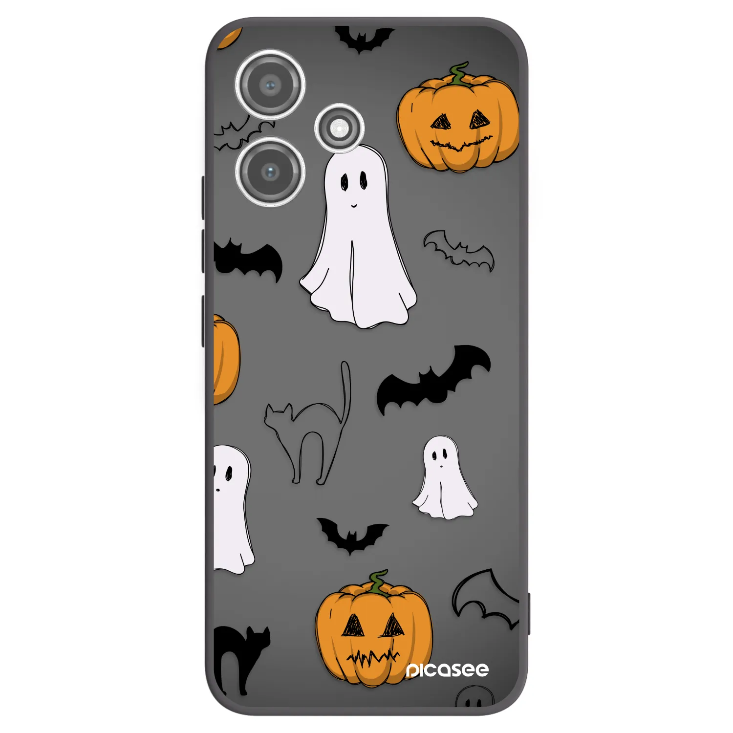 Picasee silikonski črni ovitek za Xiaomi Redmi 12 5G - Spooky crew