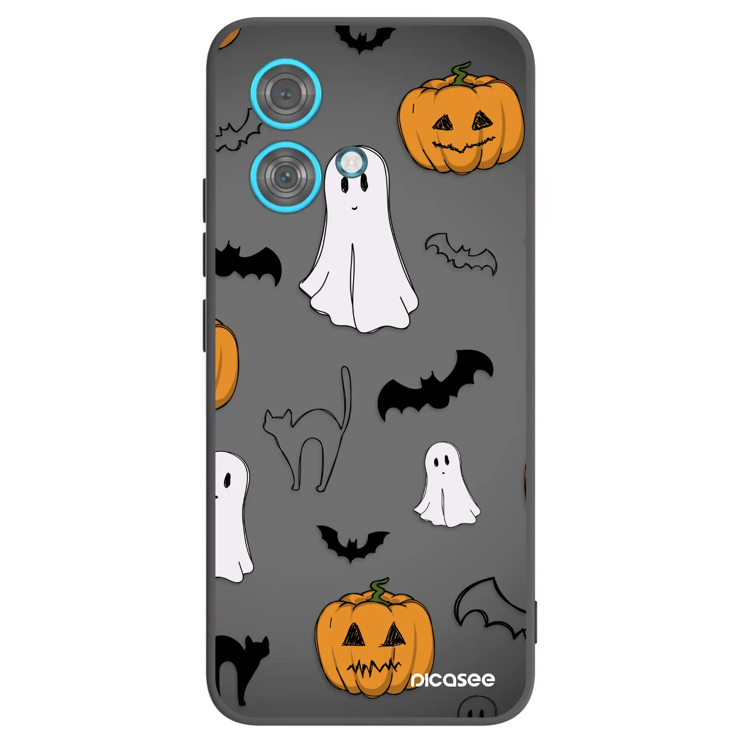 Picasee silikonski črni ovitek za Motorola Edge 40 Neo - Spooky crew