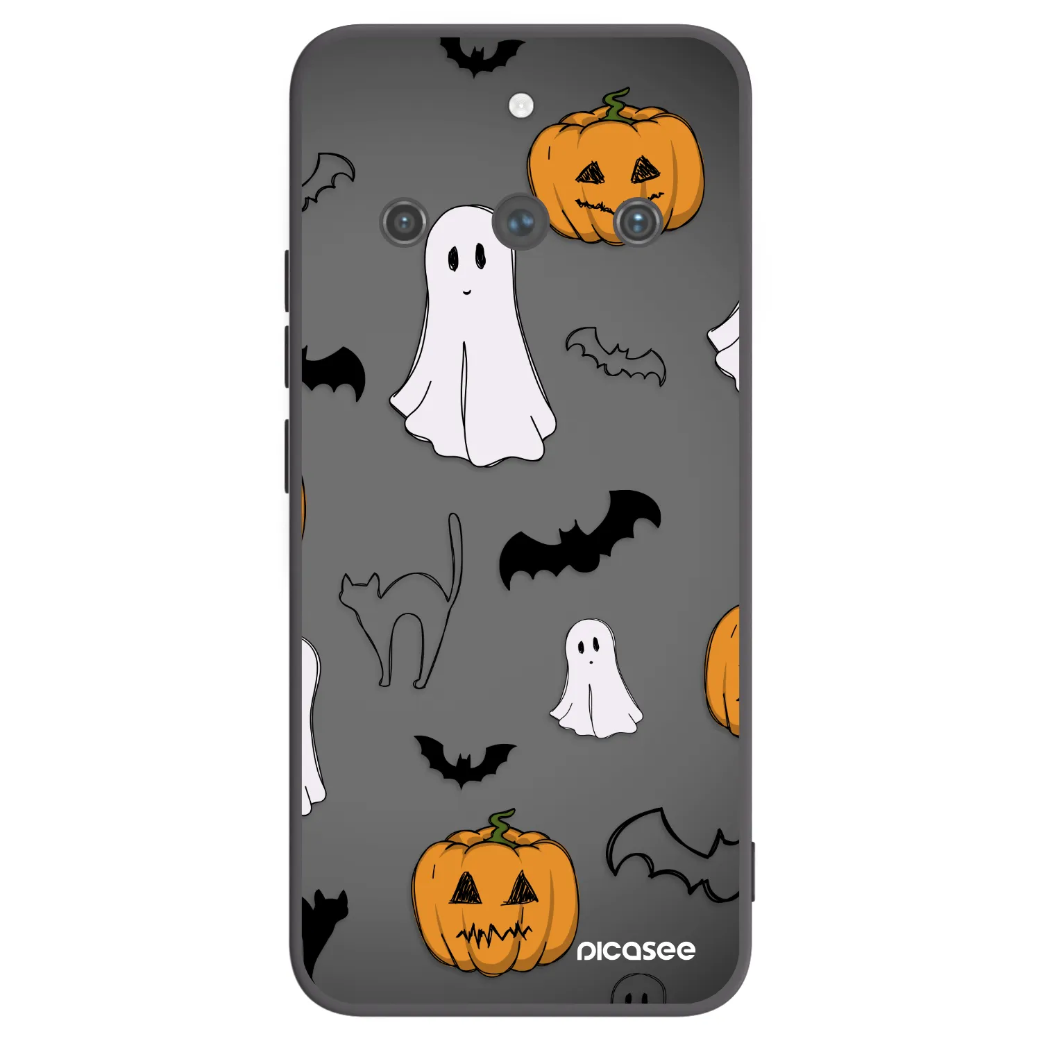 Picasee silikonski črni ovitek za Realme 11 Pro+ - Spooky crew
