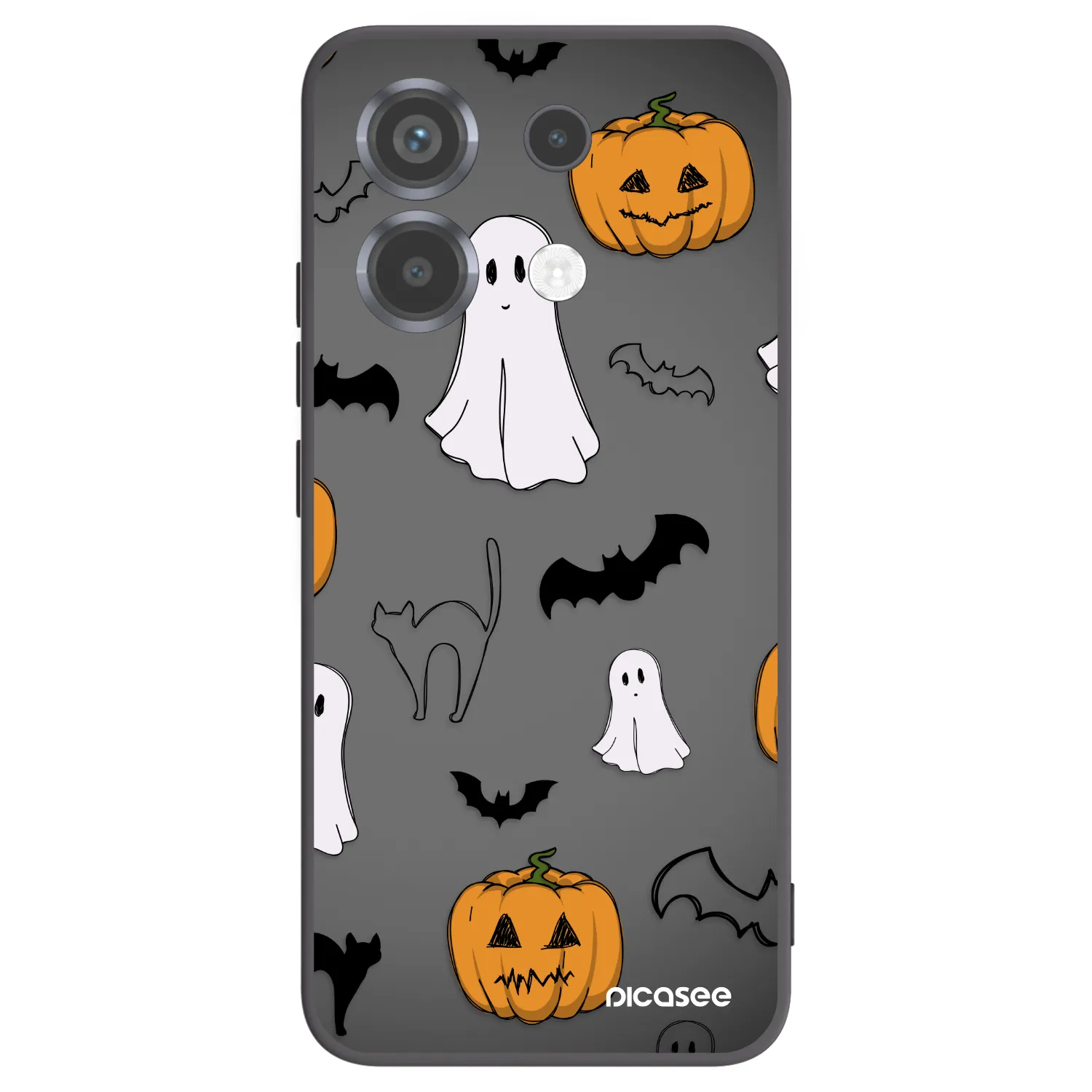 Picasee silikonski črni ovitek za Xiaomi Poco X6 - Spooky crew