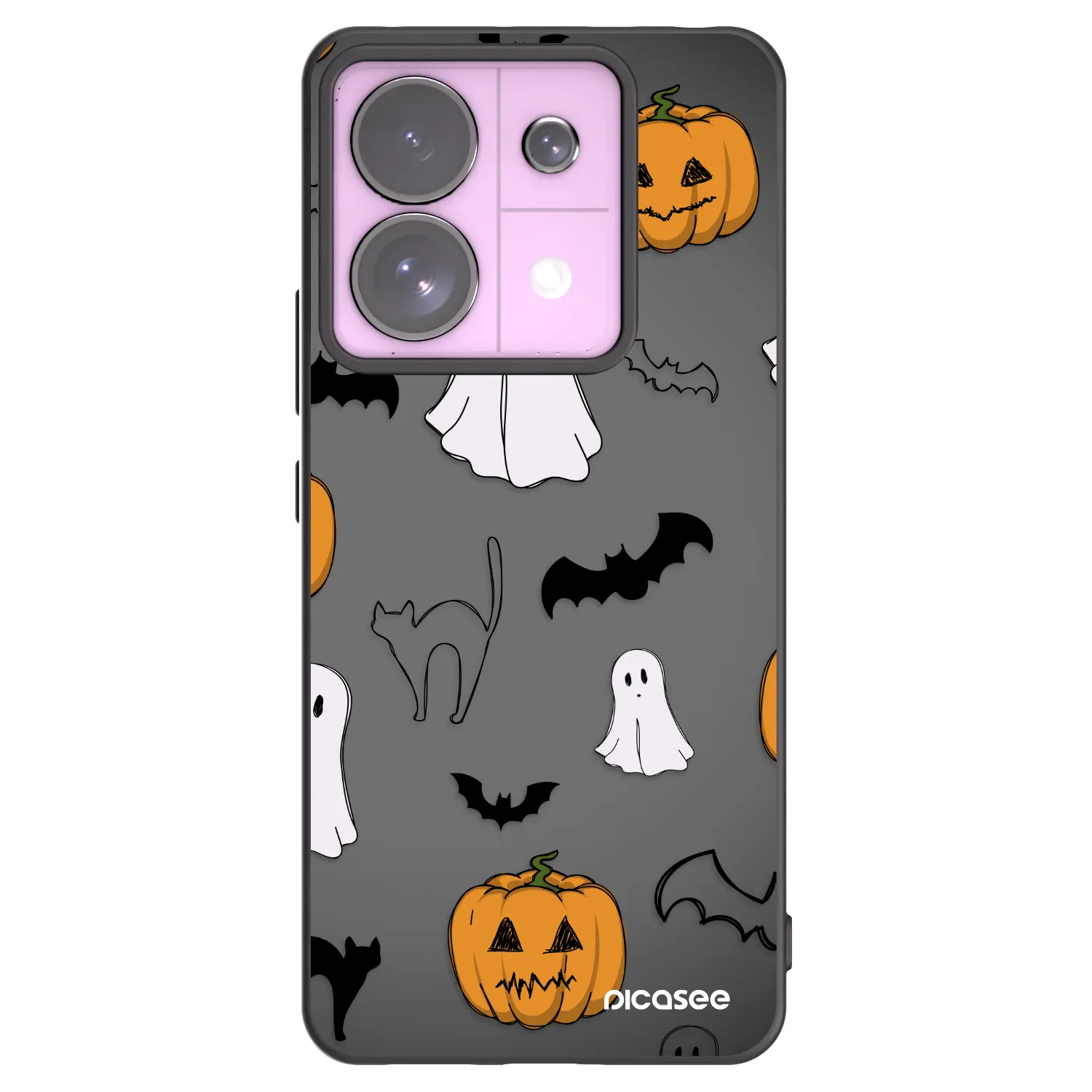 Picasee silikonski črni ovitek za Xiaomi Redmi Note 13 Pro 5G - Spooky crew