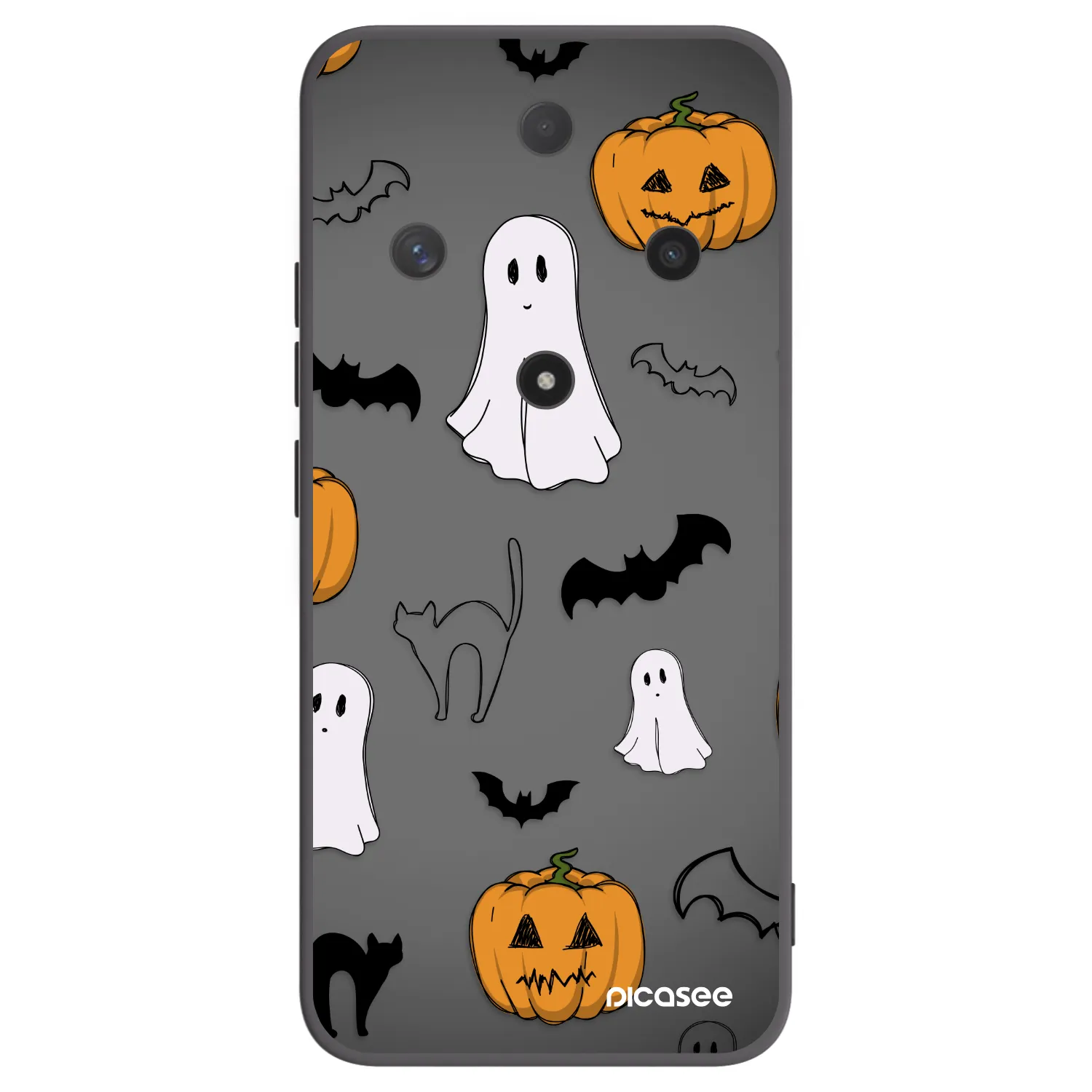 Picasee silikonski črni ovitek za Honor Magic6 Lite 5G - Spooky crew