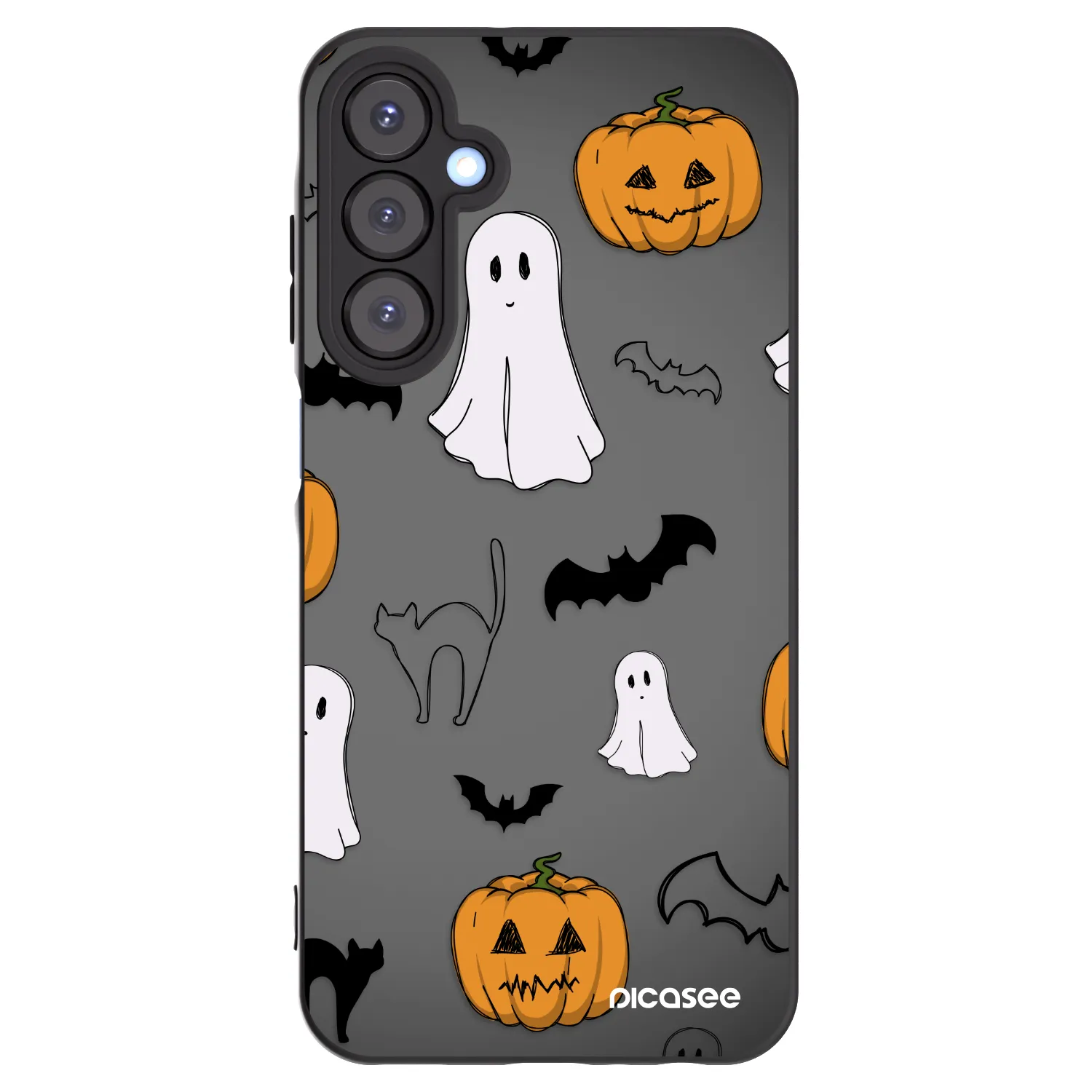 Picasee silikonski črni ovitek za Samsung Galaxy A25 A256B 5G - Spooky crew