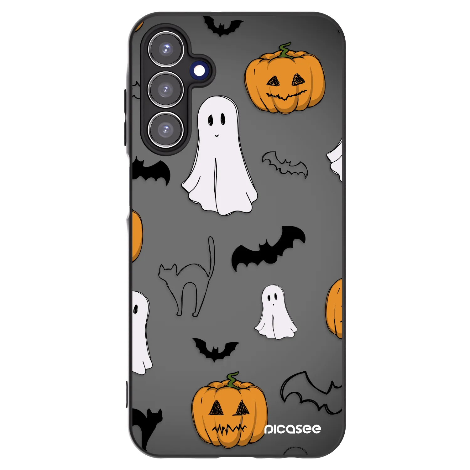 Picasee silikonski črni ovitek za Samsung Galaxy A15 A156B 5G - Spooky crew