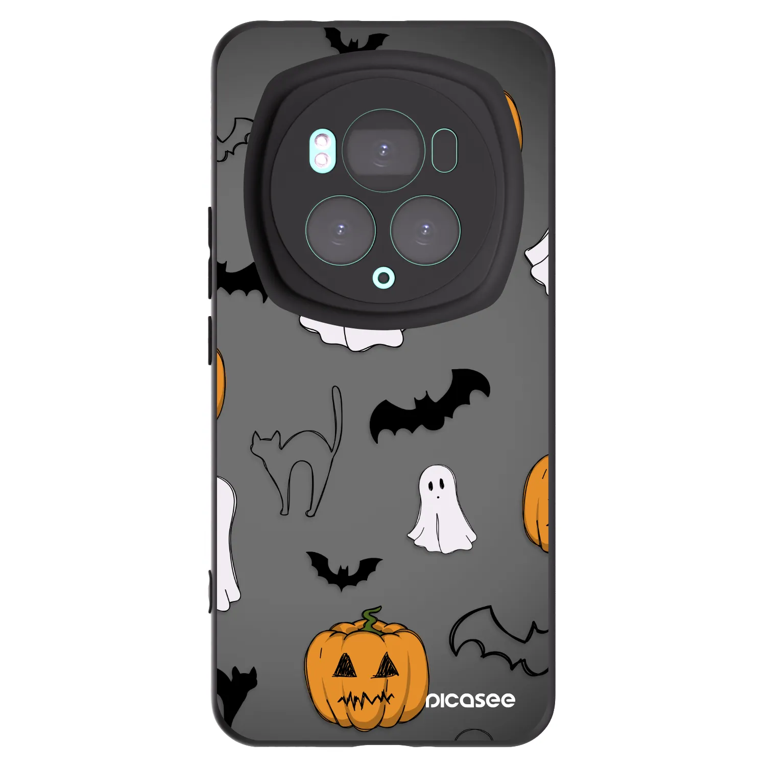 Picasee silikonski črni ovitek za Honor Magic6 Pro - Spooky crew