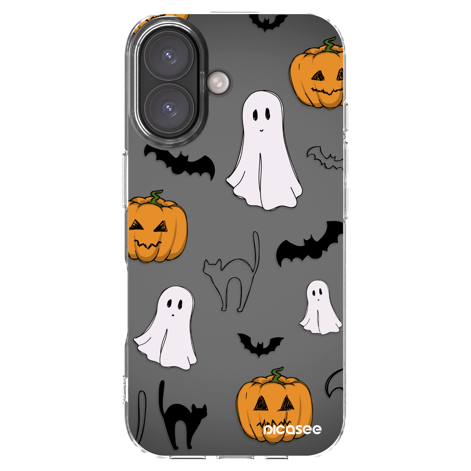 Picasee silikonski prozorni ovitek za Apple iPhone 16 - Spooky crew