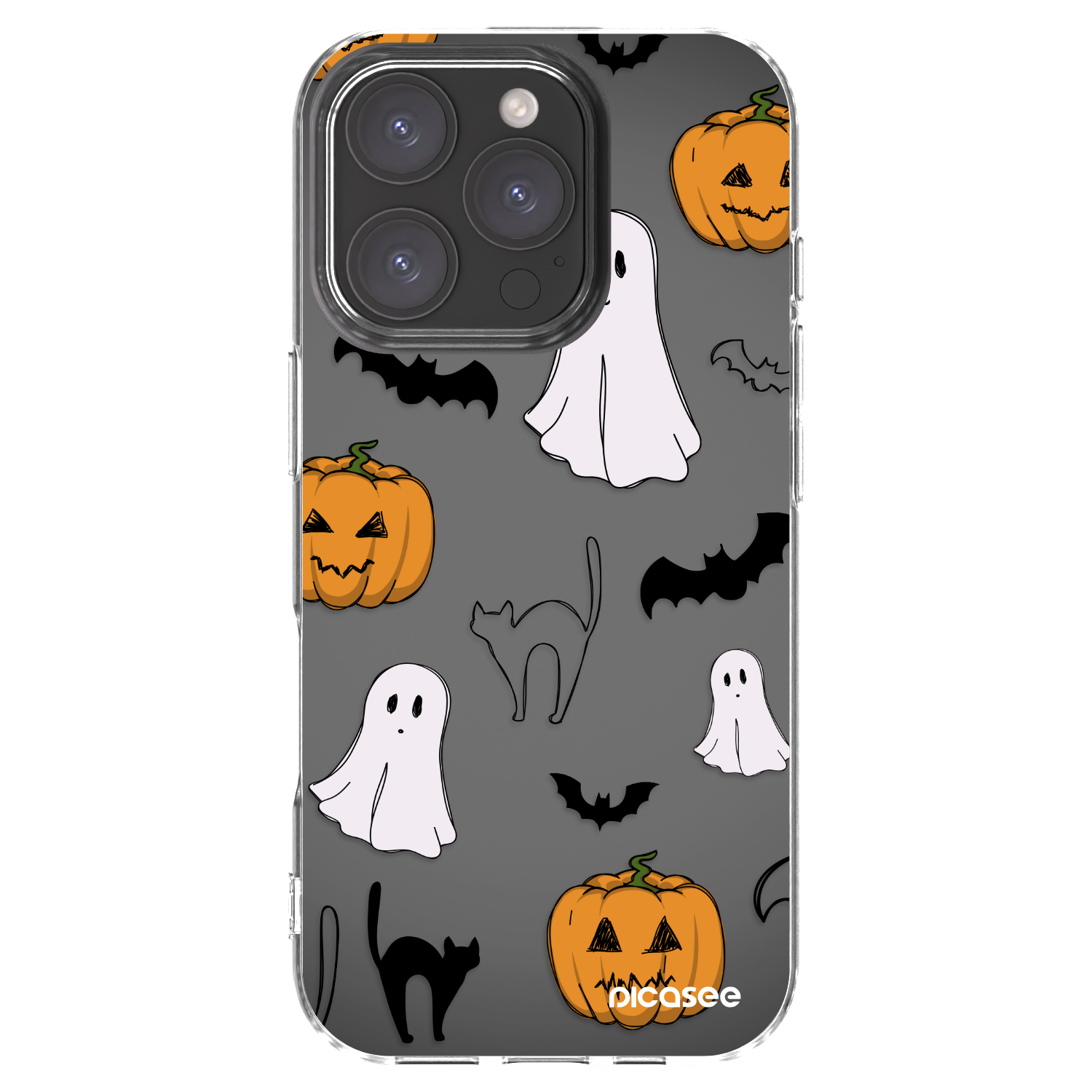 Picasee silikonski prozorni ovitek za Apple iPhone 16 Pro - Spooky crew