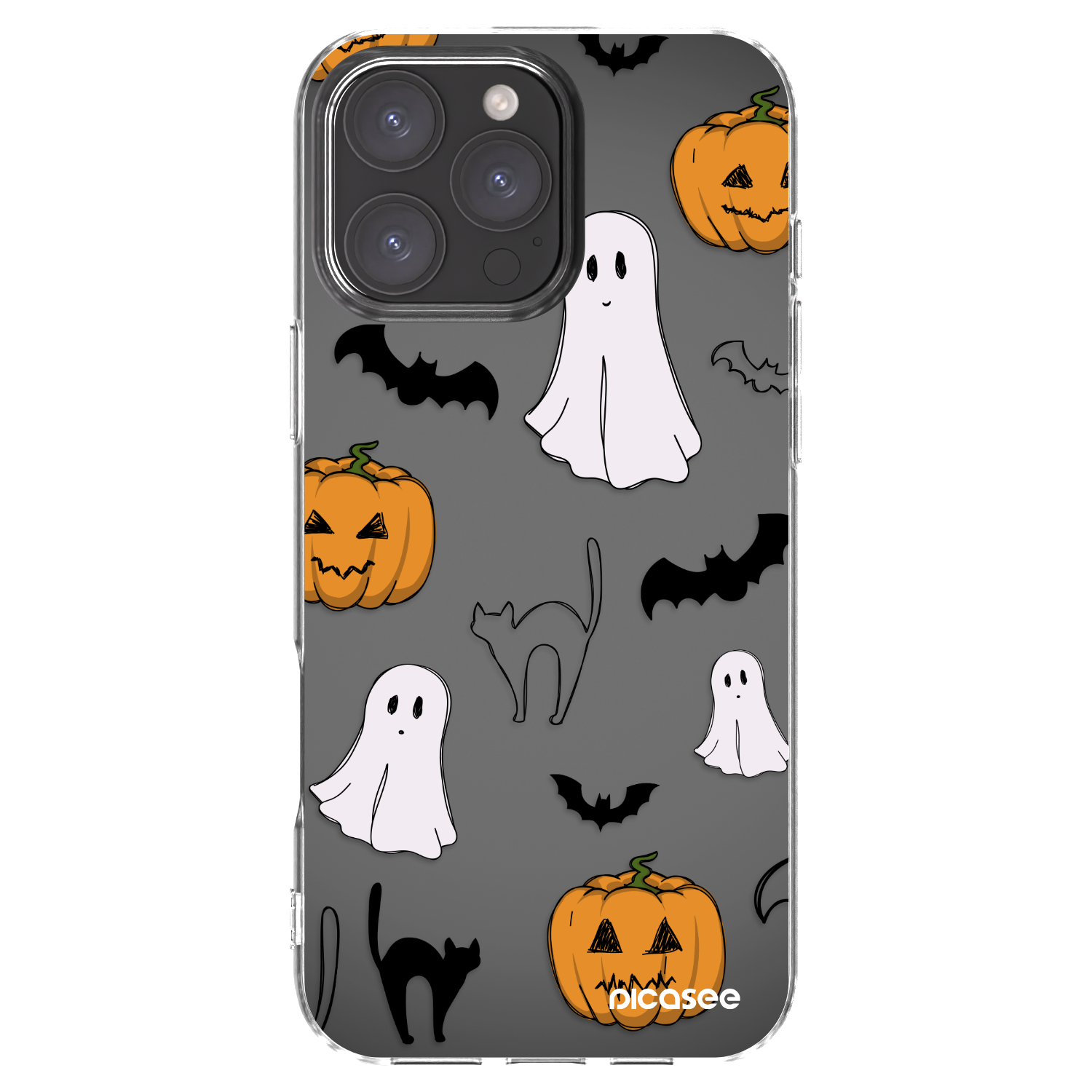 Picasee silikonski prozorni ovitek za Apple iPhone 16 Pro Max - Spooky crew