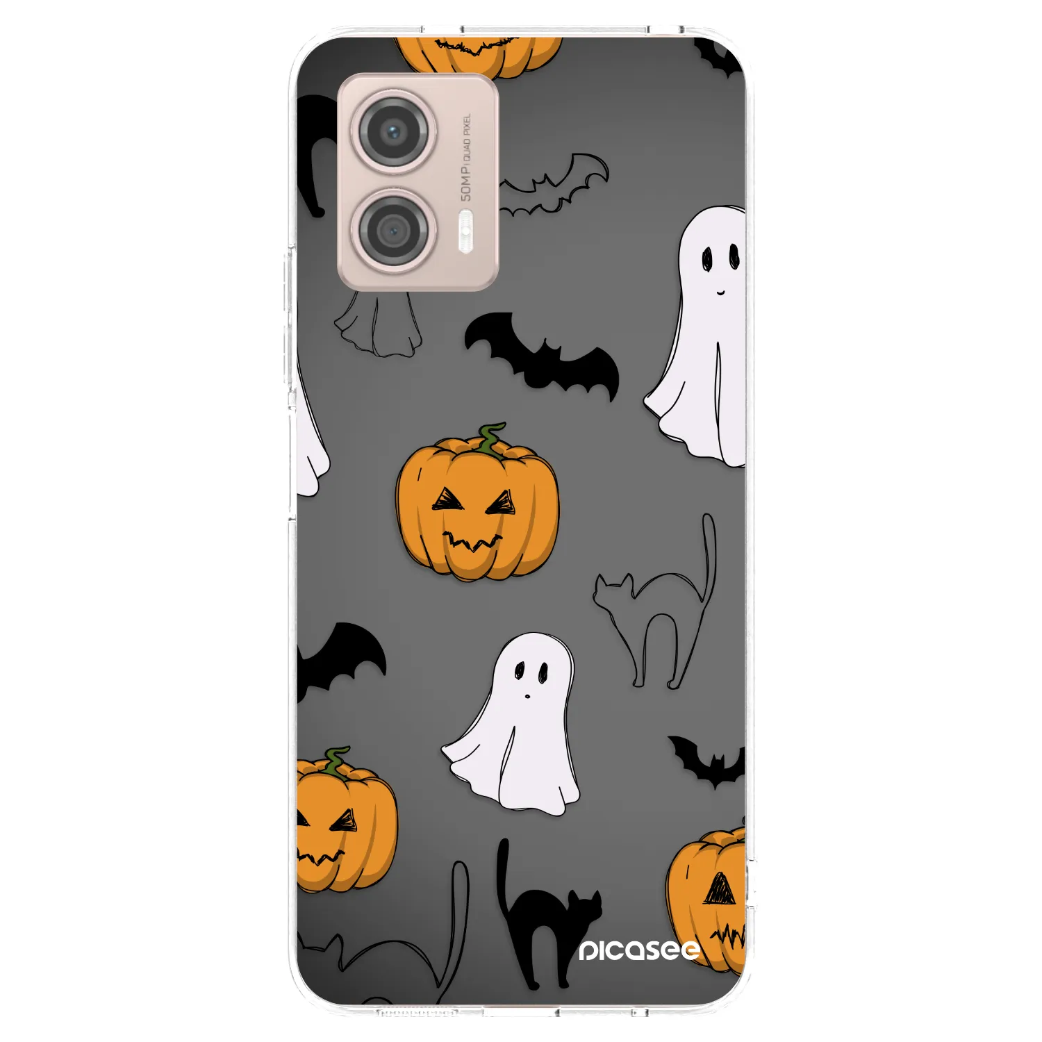 Picasee silikonski prozorni ovitek za Motorola Moto G53 5G - Spooky crew