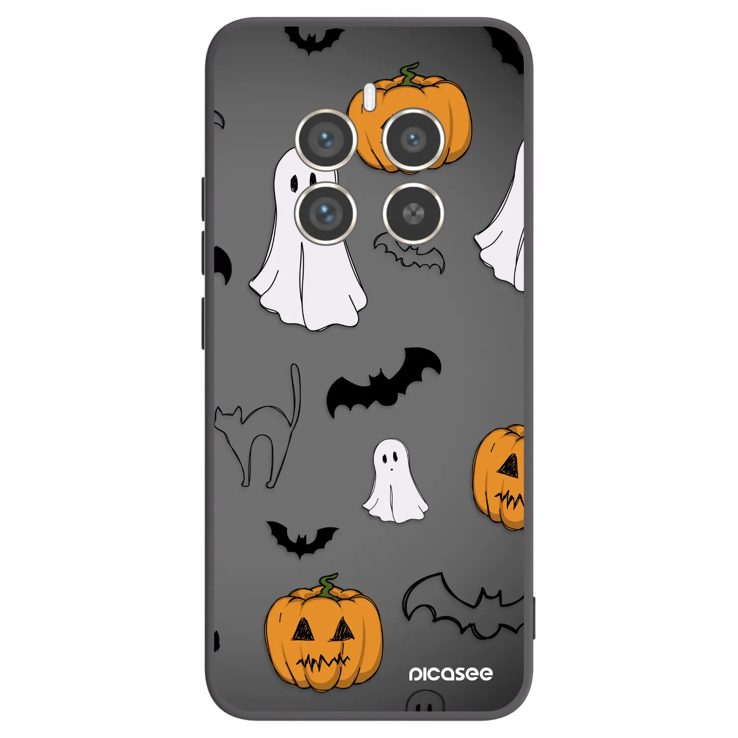 Picasee silikonski črni ovitek za Realme 12 Pro 5G - Spooky crew