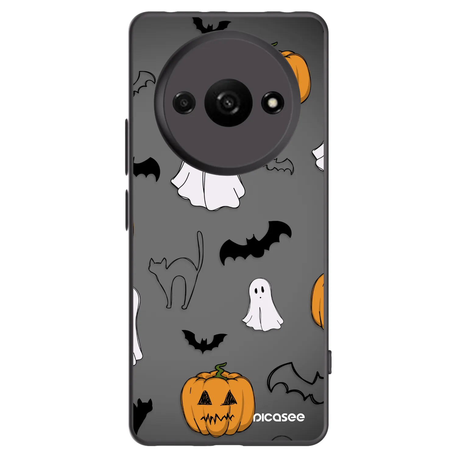 Picasee silikonski črni ovitek za Xiaomi Redmi A3 - Spooky crew