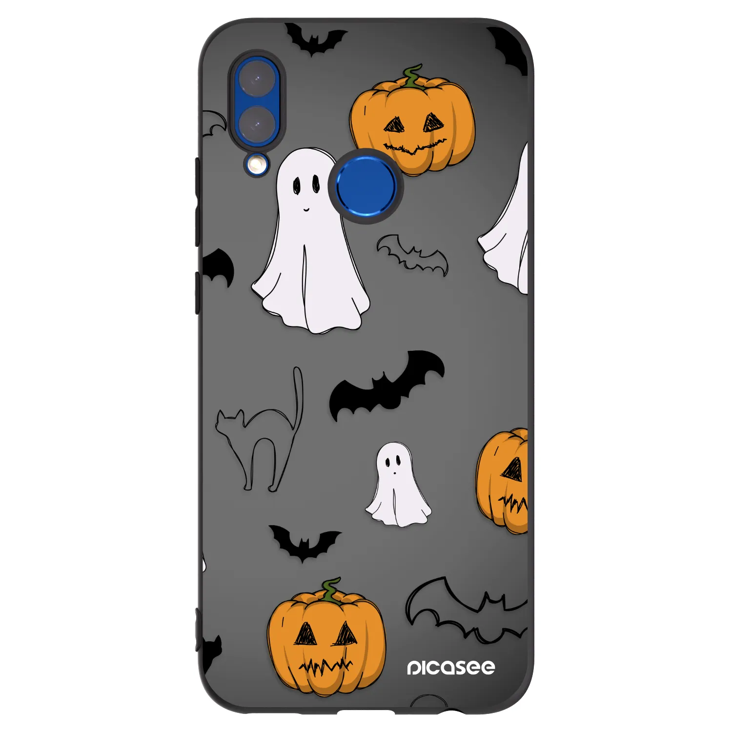 Picasee silikonski črni ovitek za Honor 10 Lite - Spooky crew