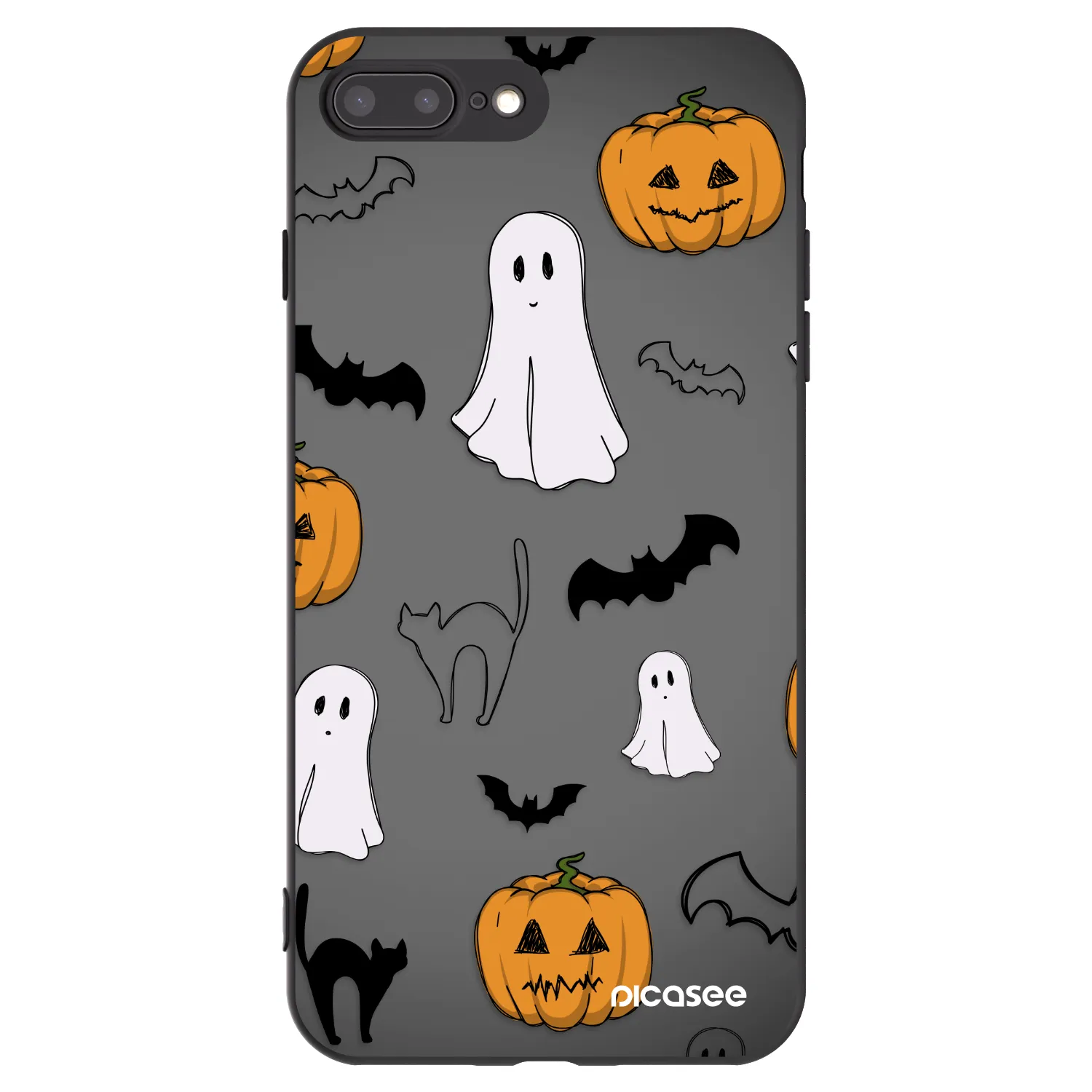 Picasee silikonski črni ovitek za Apple iPhone 7 Plus - Spooky crew