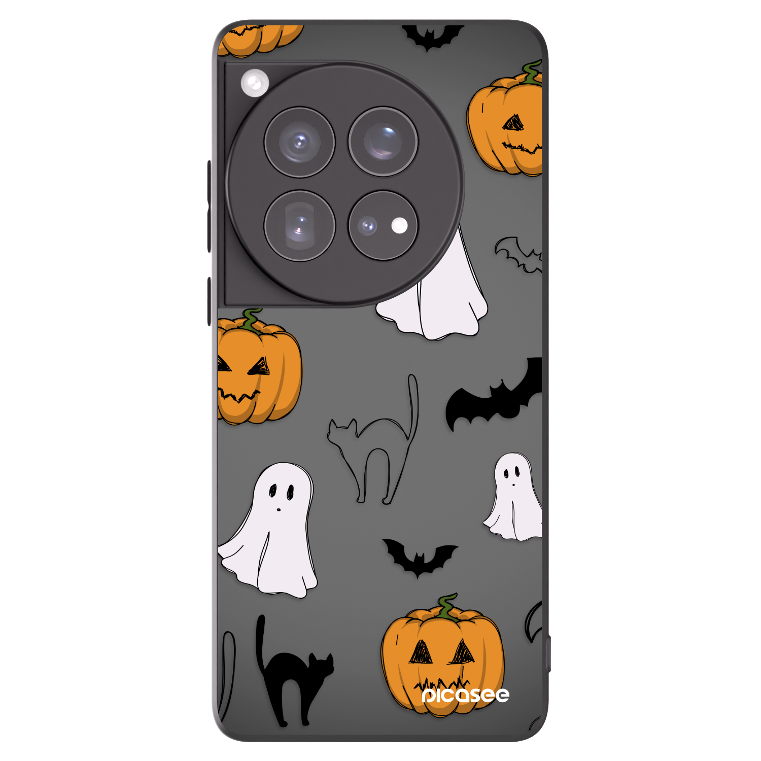Picasee silikonski črni ovitek za OnePlus 12 5G - Spooky crew