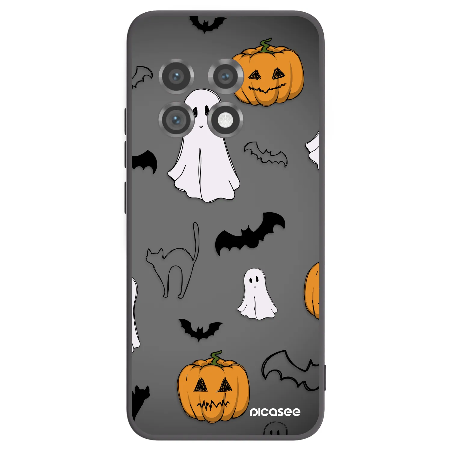 Picasee silikonski črni ovitek za OnePlus 11 5G - Spooky crew