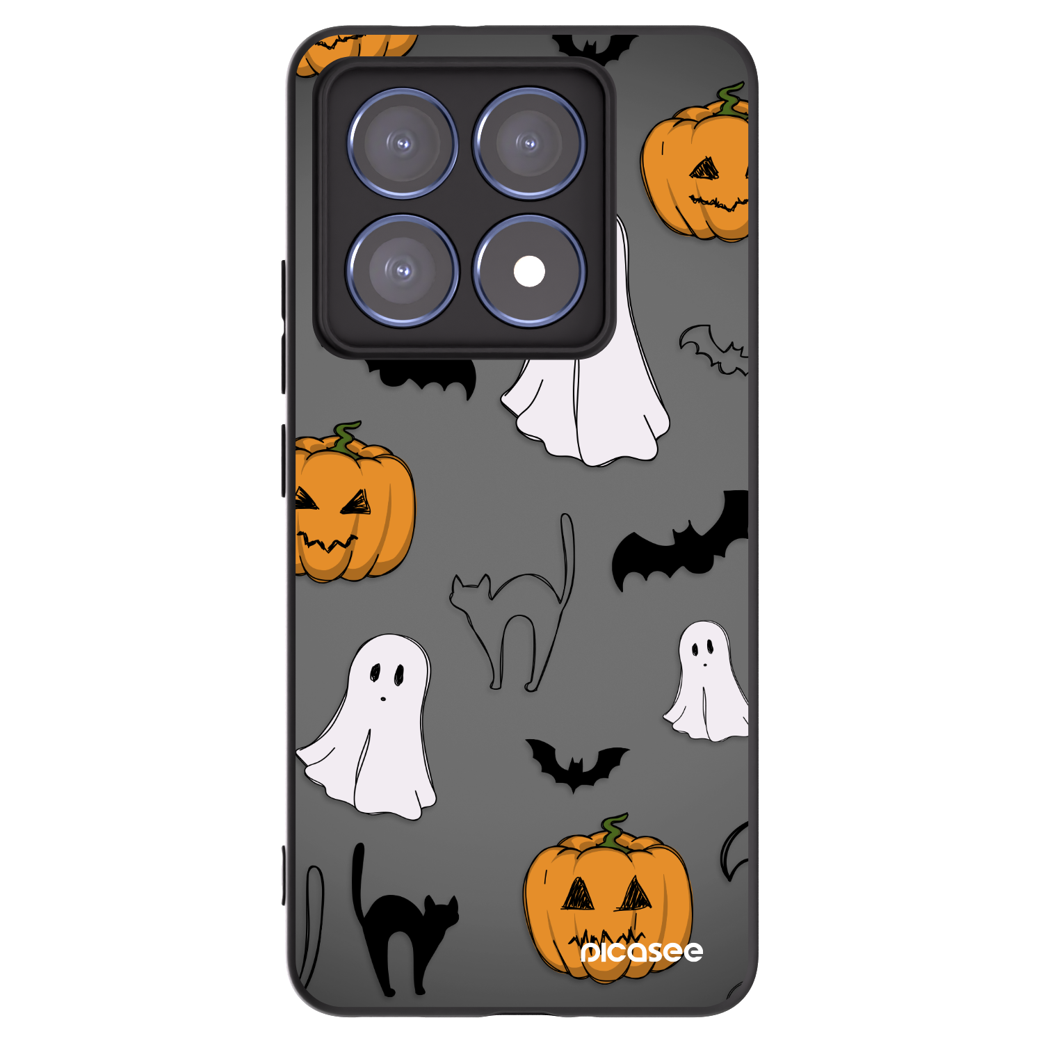 Picasee silikonski črni ovitek za Xiaomi 14T Pro - Spooky crew