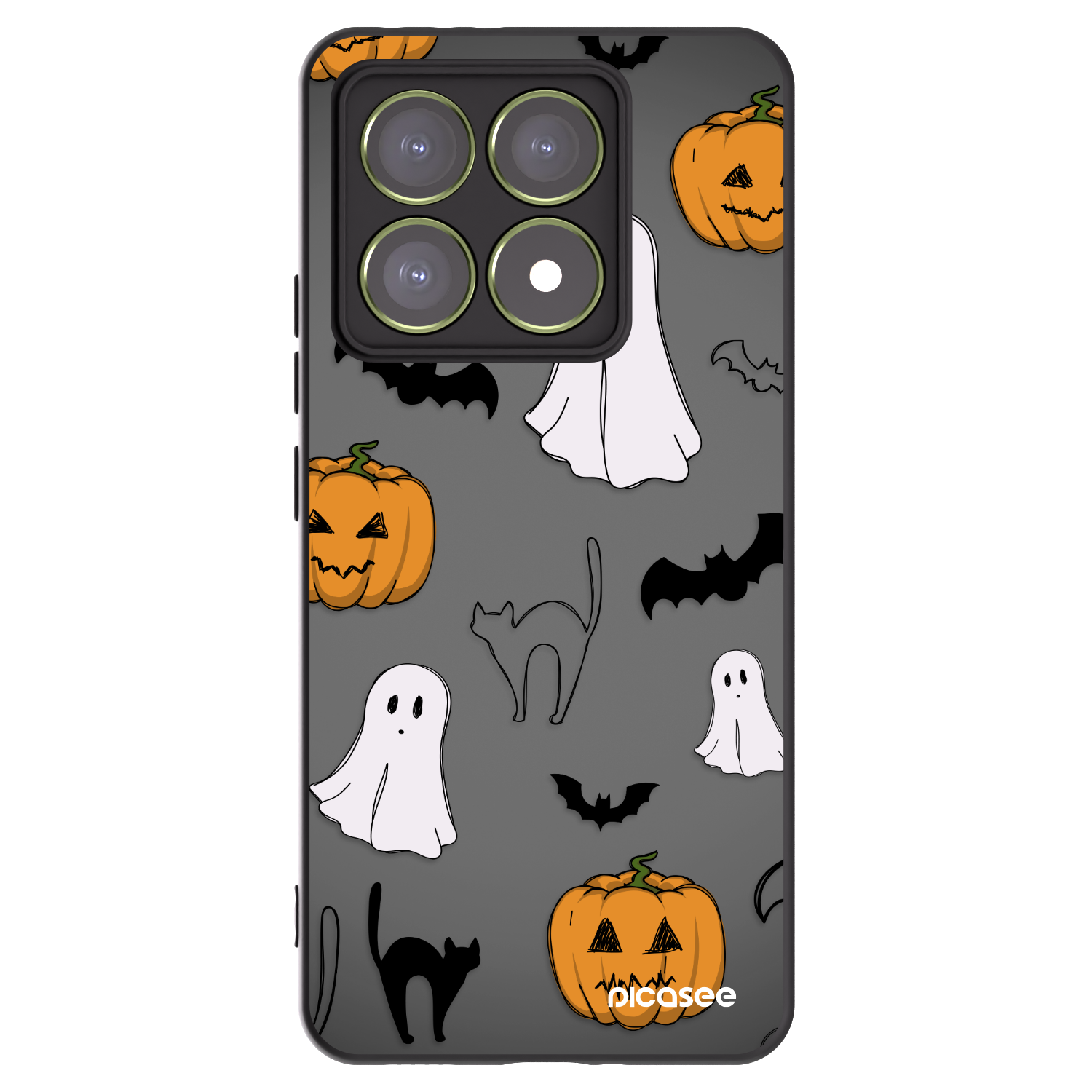 Picasee silikonski črni ovitek za Xiaomi 14T - Spooky crew
