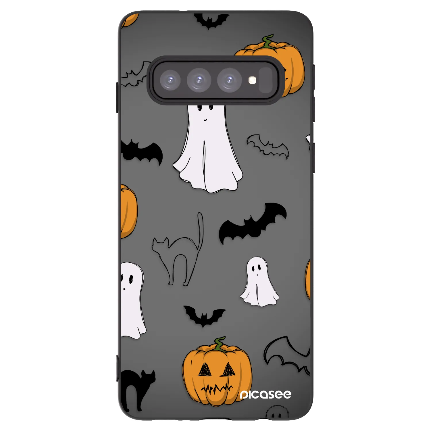 Picasee silikonski črni ovitek za Samsung Galaxy S10 G973 - Spooky crew