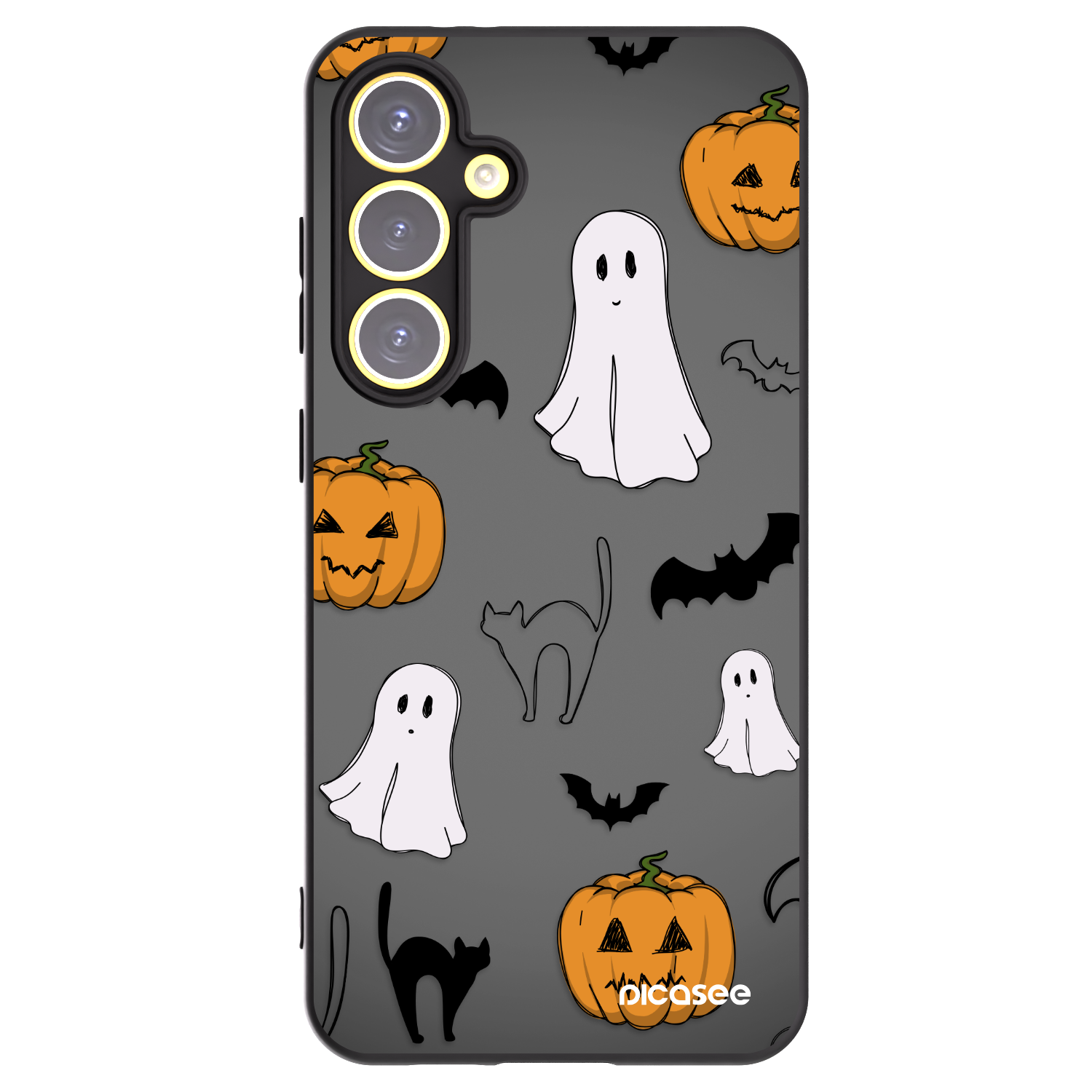 Picasee silikonski črni ovitek za Samsung Galaxy S24 FE S721B - Spooky crew
