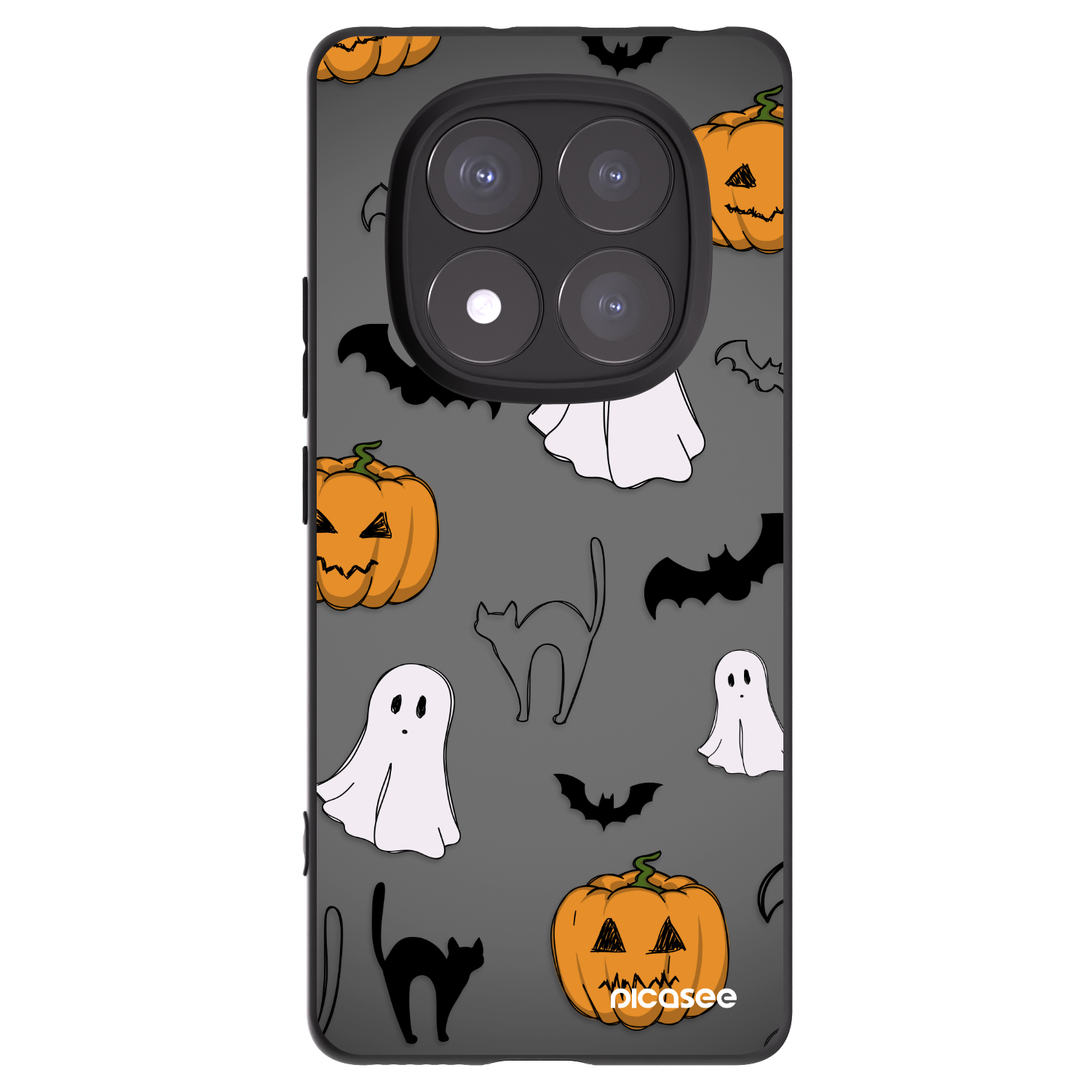 Picasee silikonski črni ovitek za Xiaomi Redmi Note 14 Pro+ 5G - Spooky crew