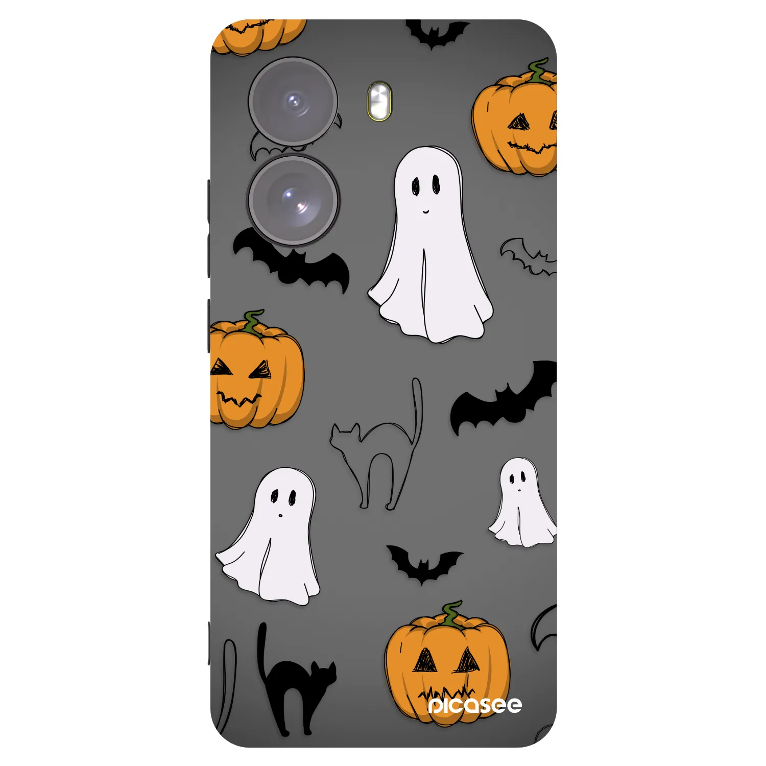 Picasee silikonski črni ovitek za Xiaomi Poco X7 - Spooky crew