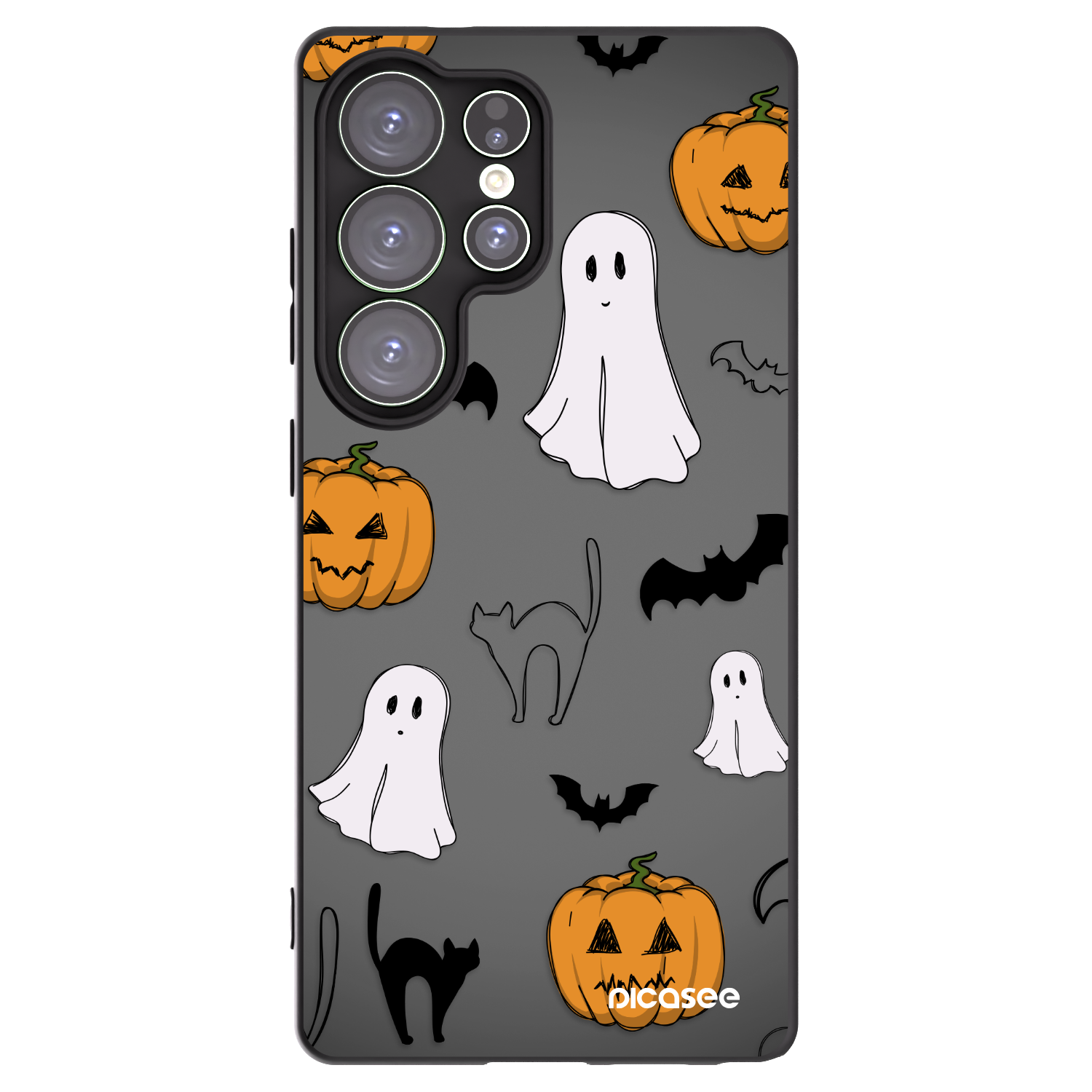 Picasee silikonski črni ovitek za Samsung Galaxy S25 Ultra 5G - Spooky crew
