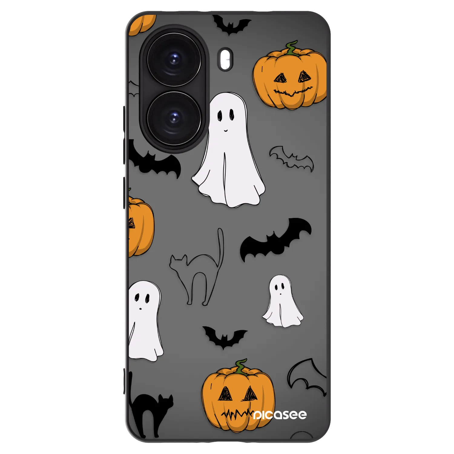 Picasee silikonski črni ovitek za Xiaomi Poco X7 Pro 5G - Spooky crew