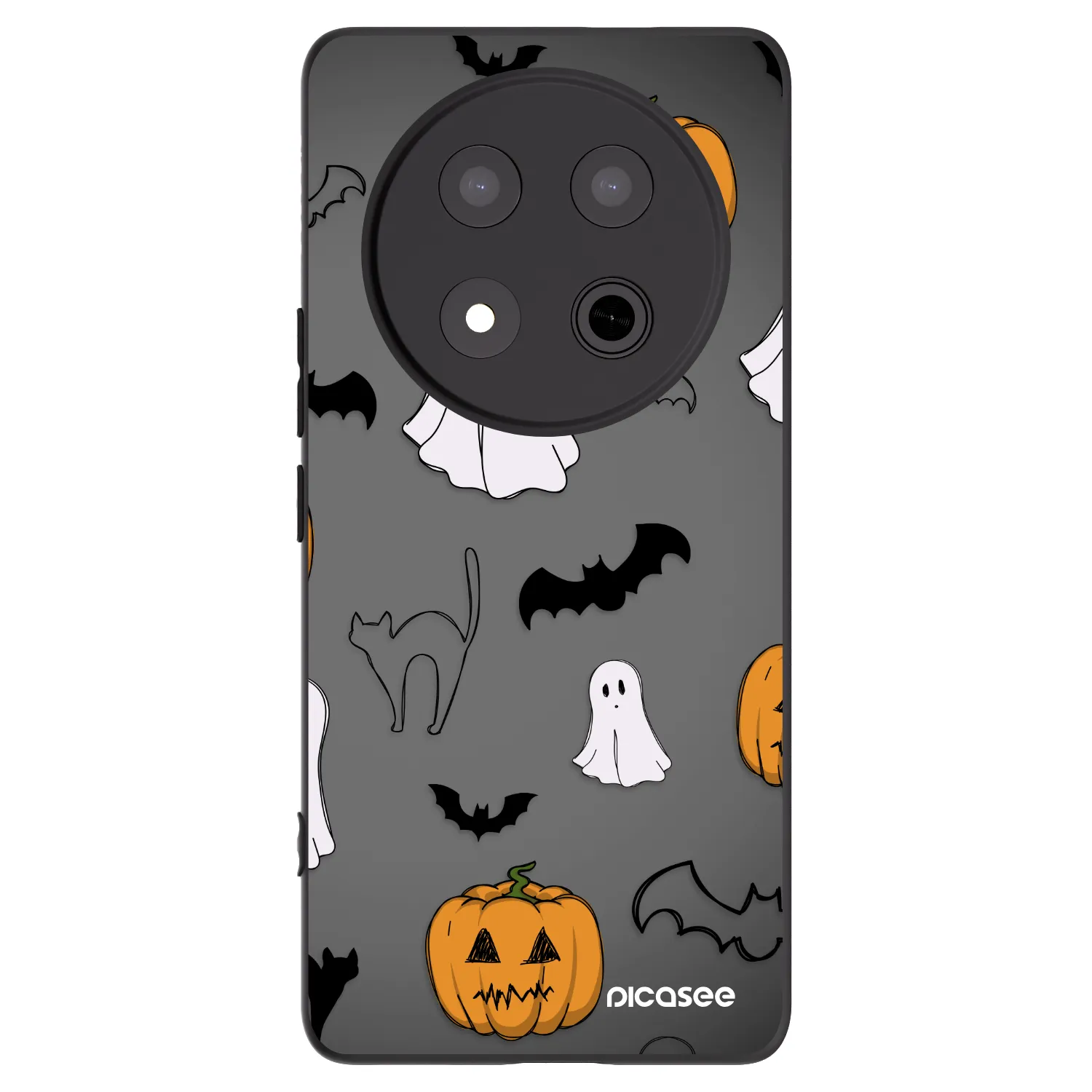 Picasee silikonski črni ovitek za Honor Magic7 Lite 5G - Spooky crew