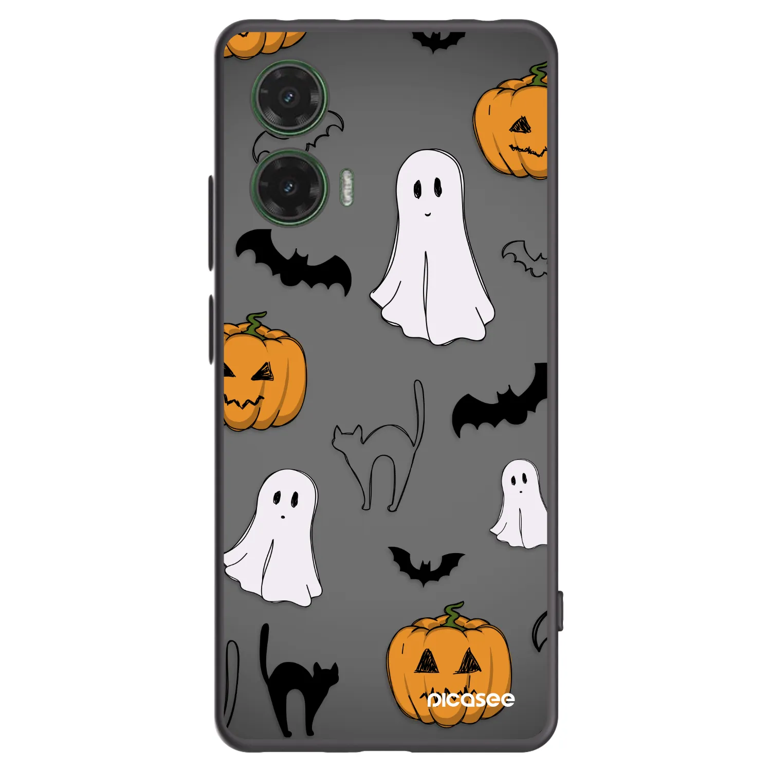 Picasee silikonski črni ovitek za Motorola Moto G35 5G - Spooky crew