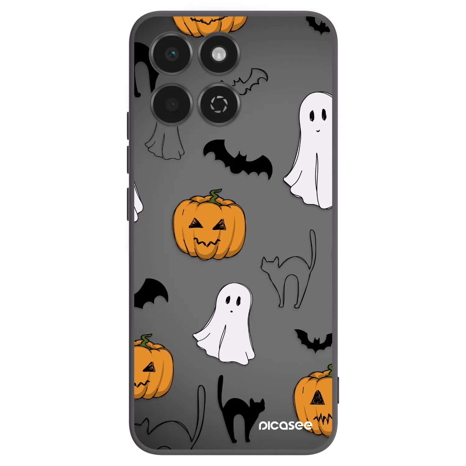 Picasee silikonski črni ovitek za Honor 200 Smart 5G - Spooky crew