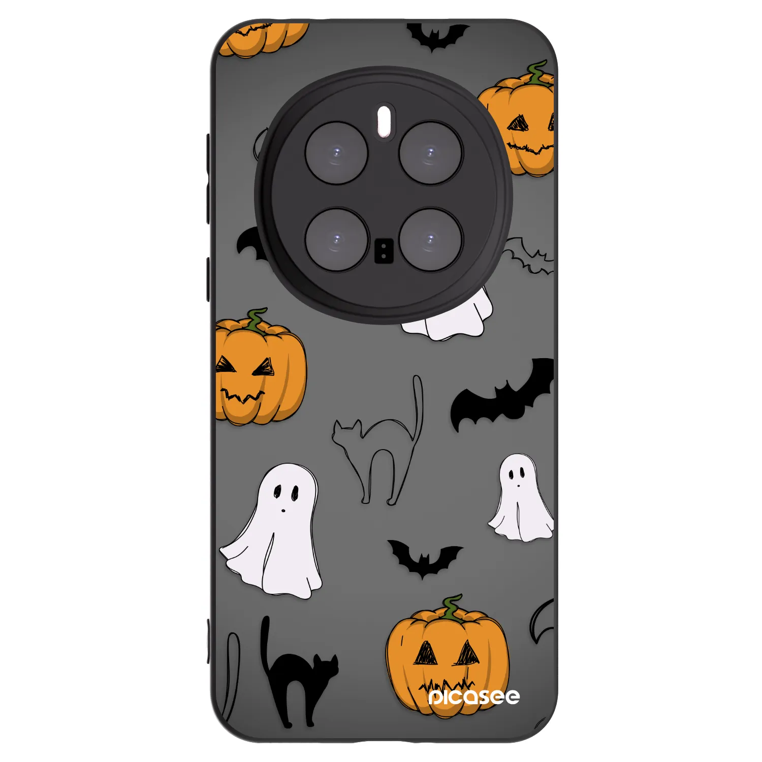 Picasee silikonski črni ovitek za Honor Magic7 Pro 5G - Spooky crew