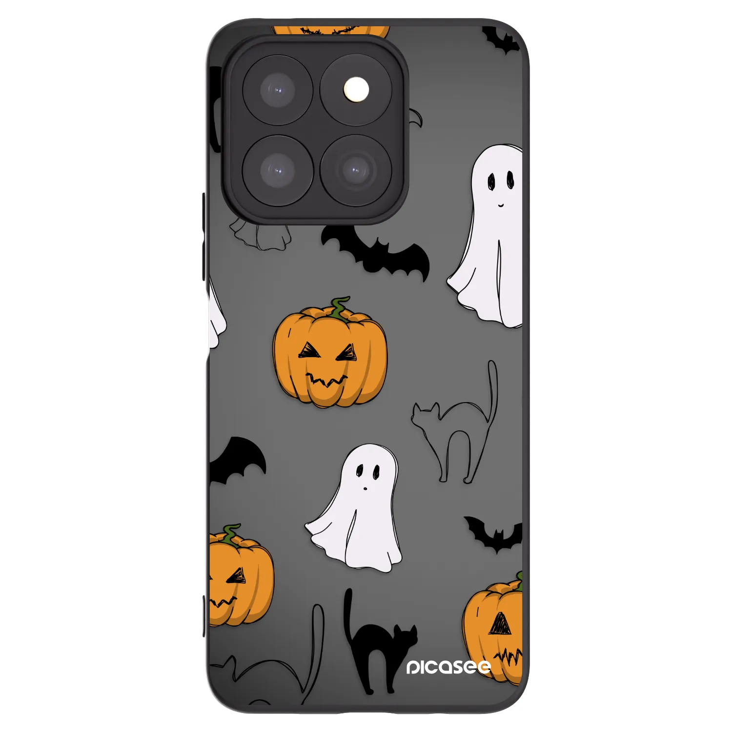 Picasee silikonski črni ovitek za Honor X8c - Spooky crew