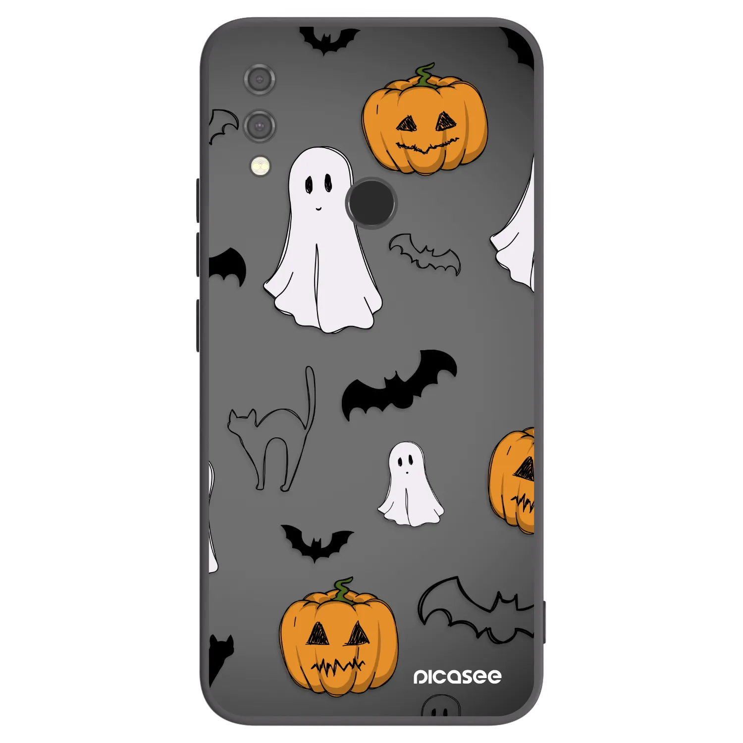 Picasee silikonski črni ovitek za Xiaomi Redmi Note 7 - Spooky crew