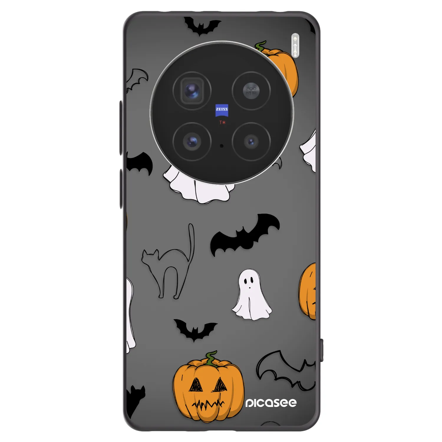 Picasee silikonski črni ovitek za Vivo X200 Pro - Spooky crew