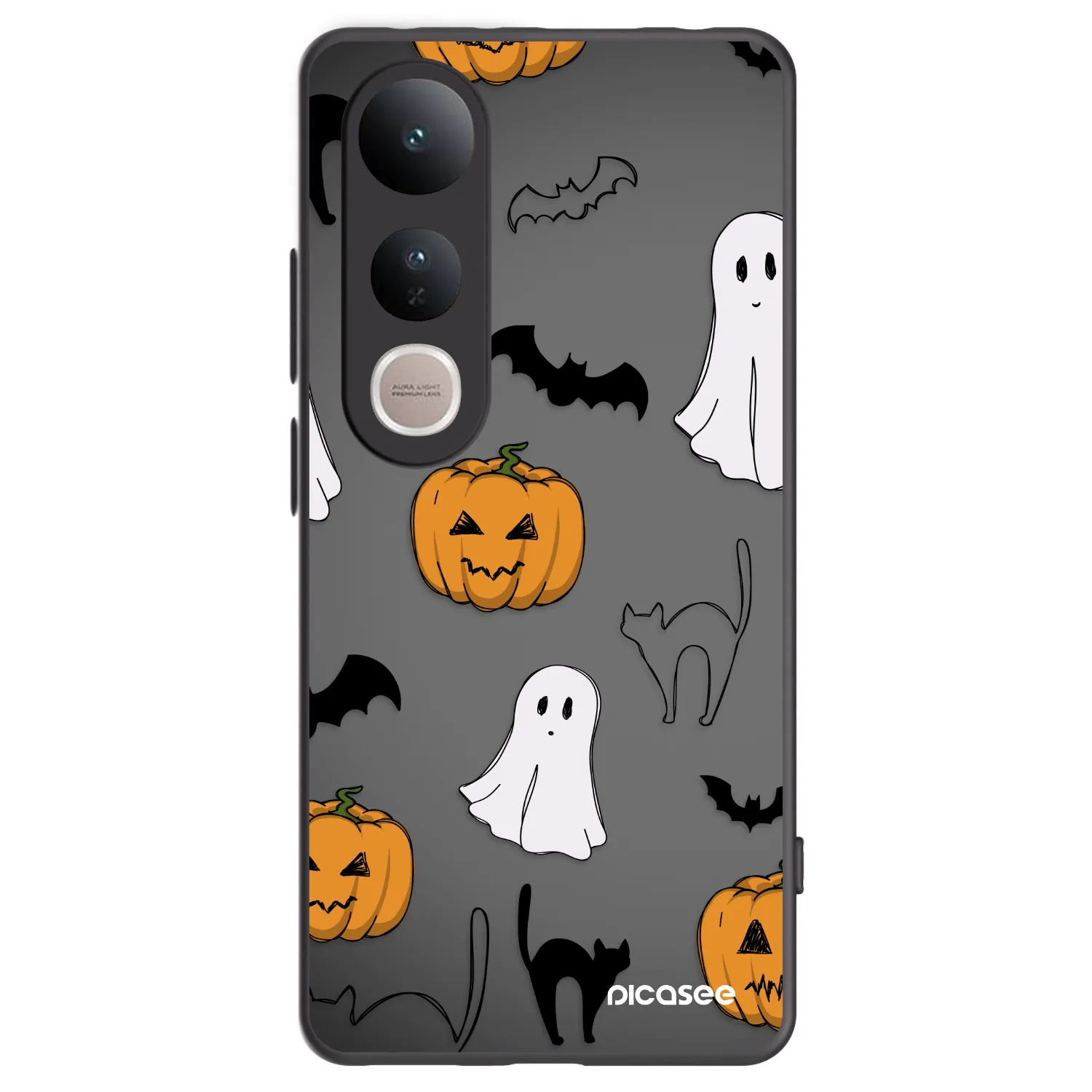 Picasee silikonski črni ovitek za Vivo V50 Lite 5G - Spooky crew