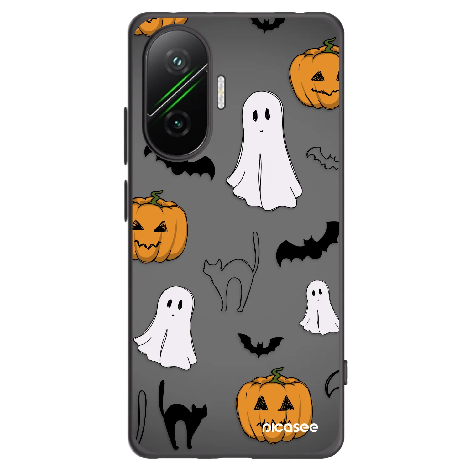 Picasee silikonski črni ovitek za Xiaomi Poco F7 5G - Spooky crew