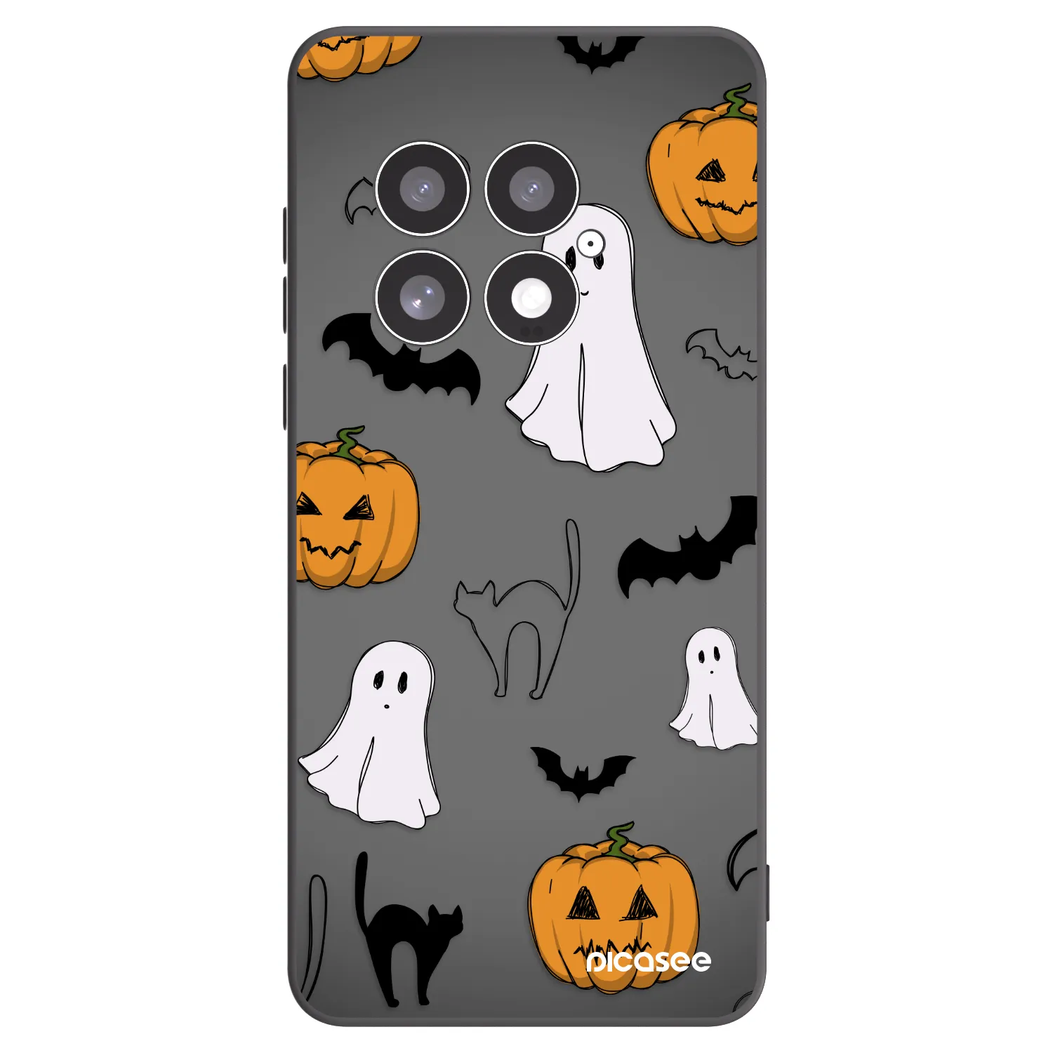 Picasee silikonski črni ovitek za OnePlus 13 5G - Spooky crew