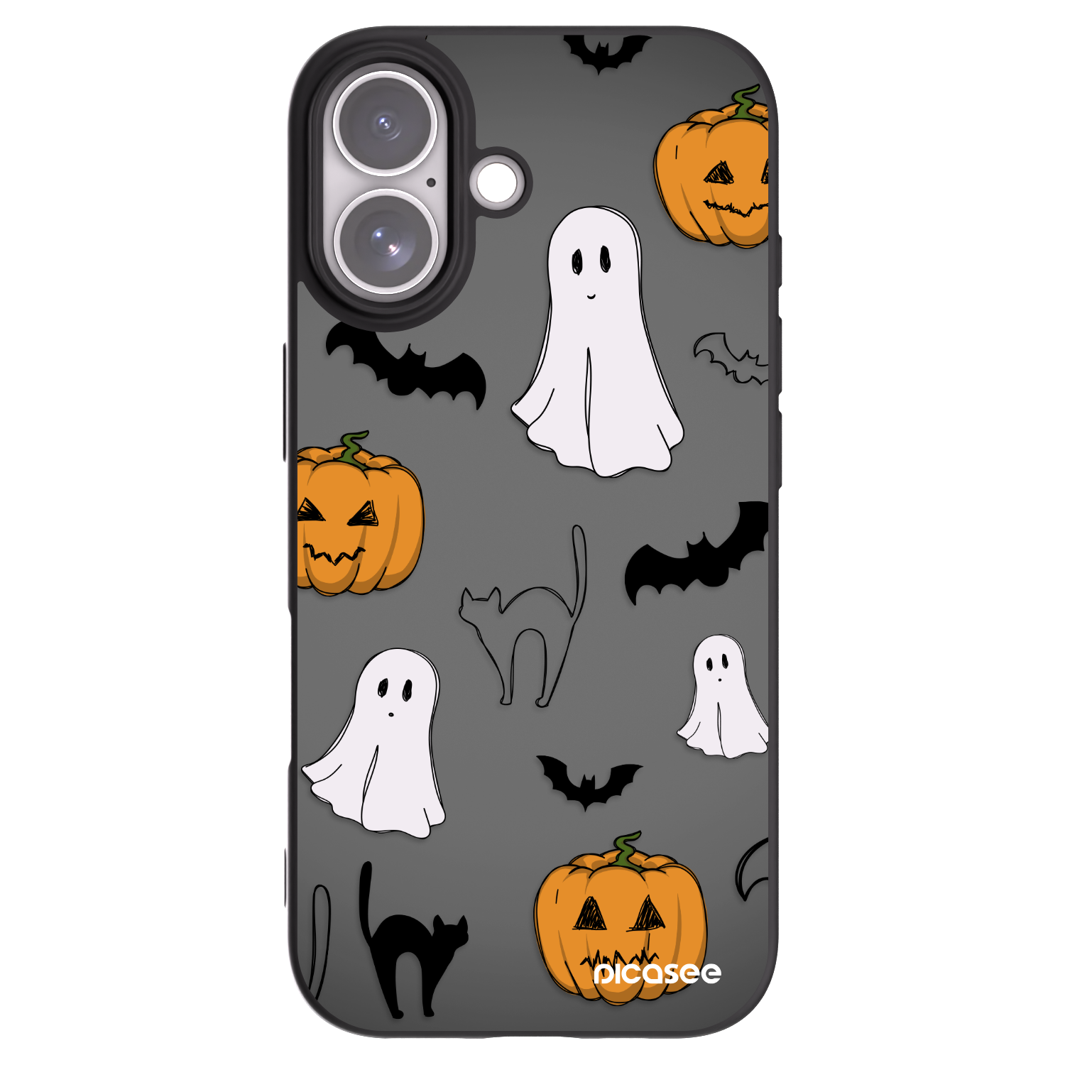 Picasee silikonski črni ovitek za Apple iPhone 17 - Spooky crew