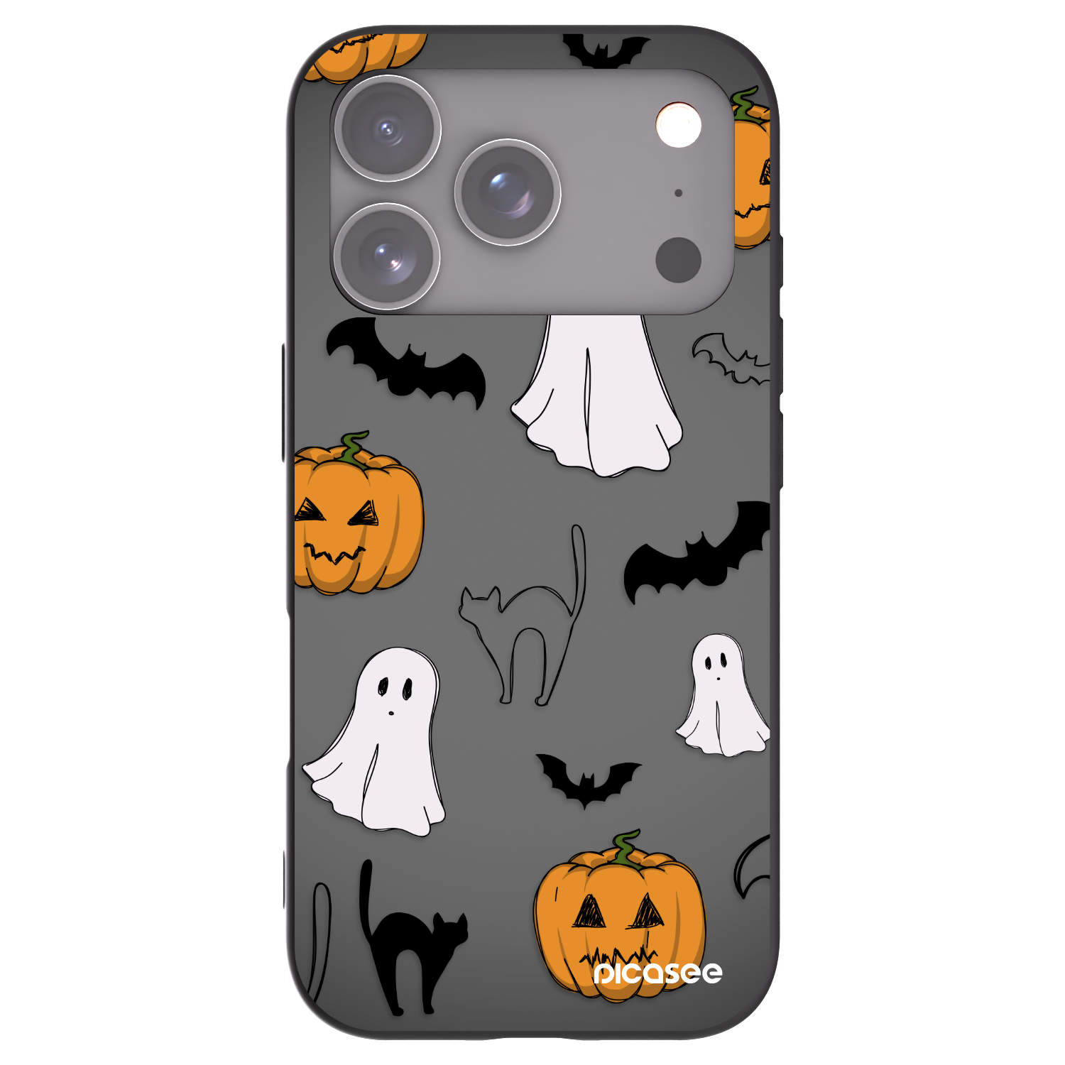 Picasee silikonski črni ovitek za Apple iPhone 17 Pro - Spooky crew