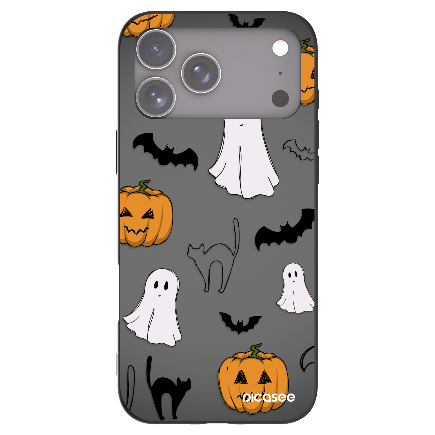 Picasee silikonski črni ovitek za Apple iPhone 17 Pro Max - Spooky crew