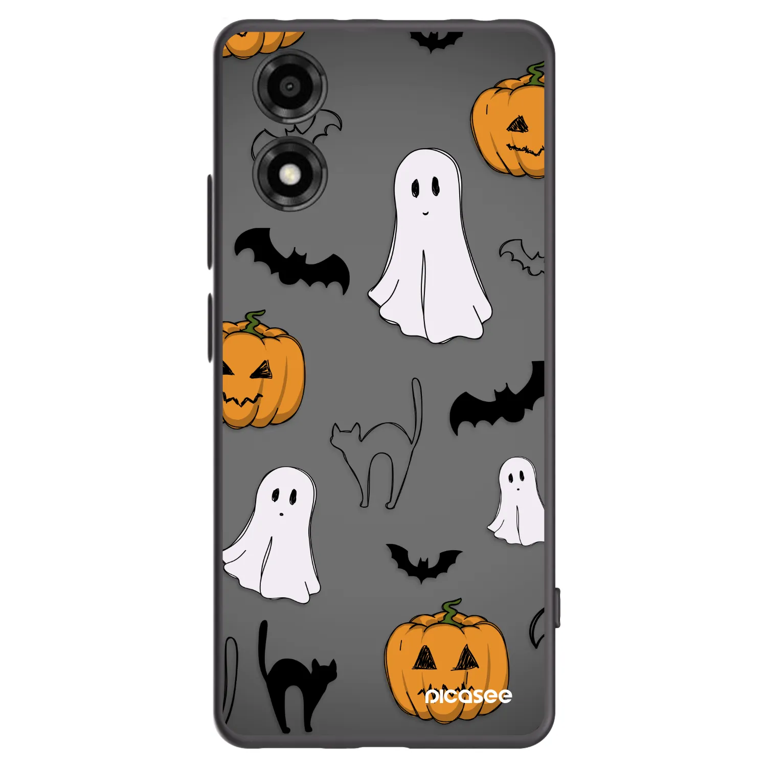 Picasee silikonski črni ovitek za Motorola Moto E14 - Spooky crew