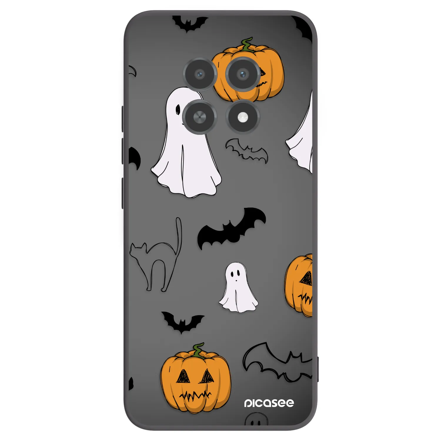 Picasee silikonski črni ovitek za Realme 12X - Spooky crew