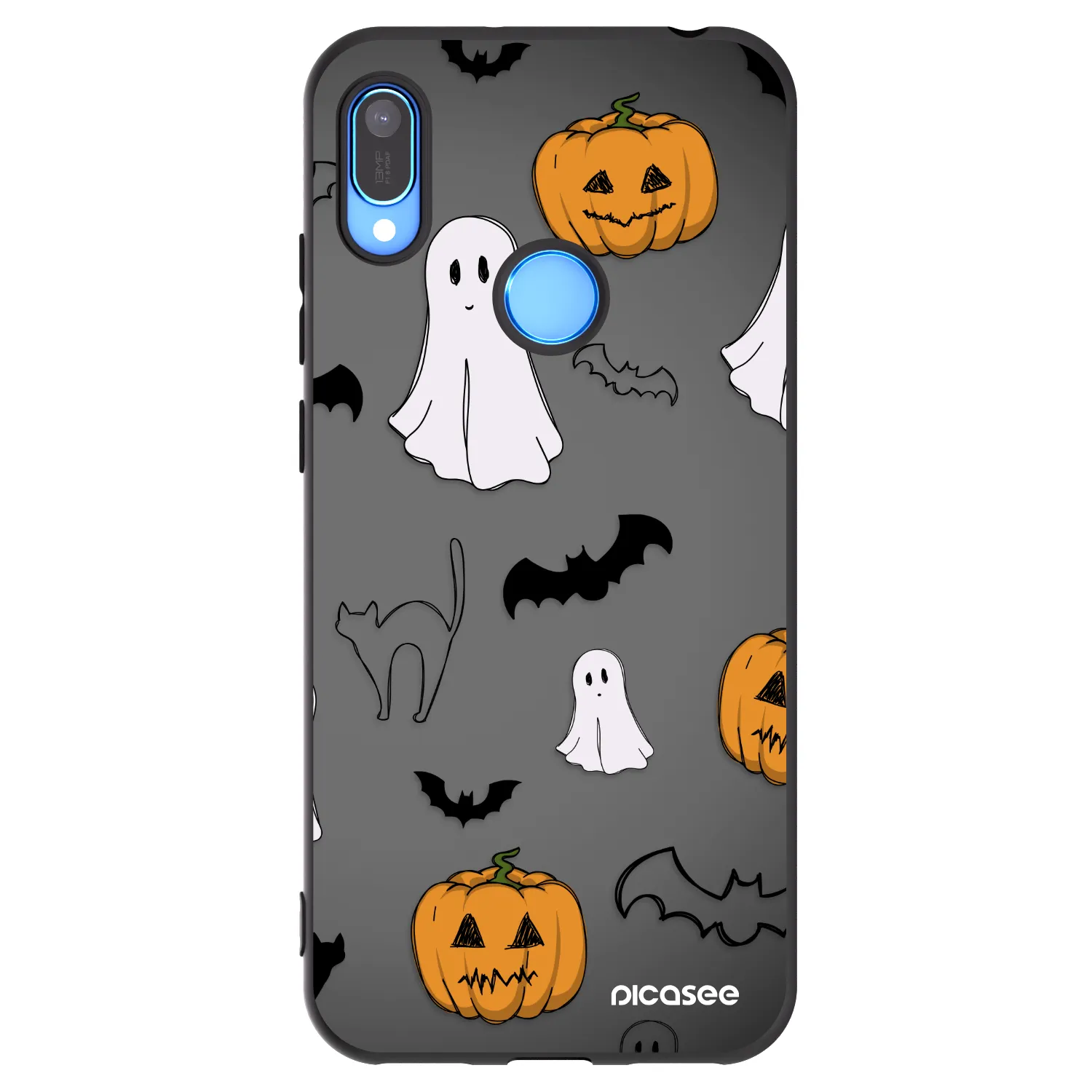 Picasee silikonski črni ovitek za Huawei Y6 2019 - Spooky crew