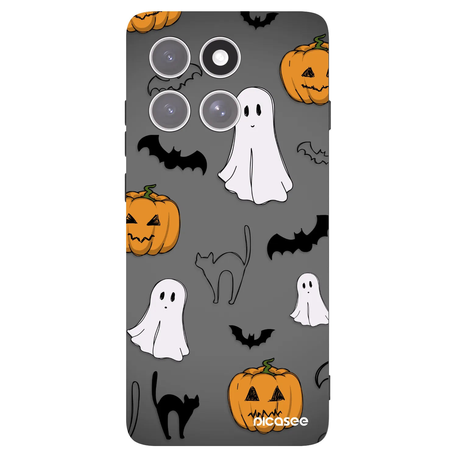 Picasee silikonski črni ovitek za Motorola Edge 60 Pro - Spooky crew