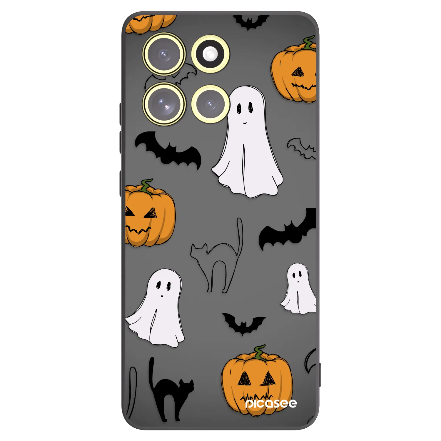 Picasee silikonski črni ovitek za Motorola Moto G86 5G - Spooky crew