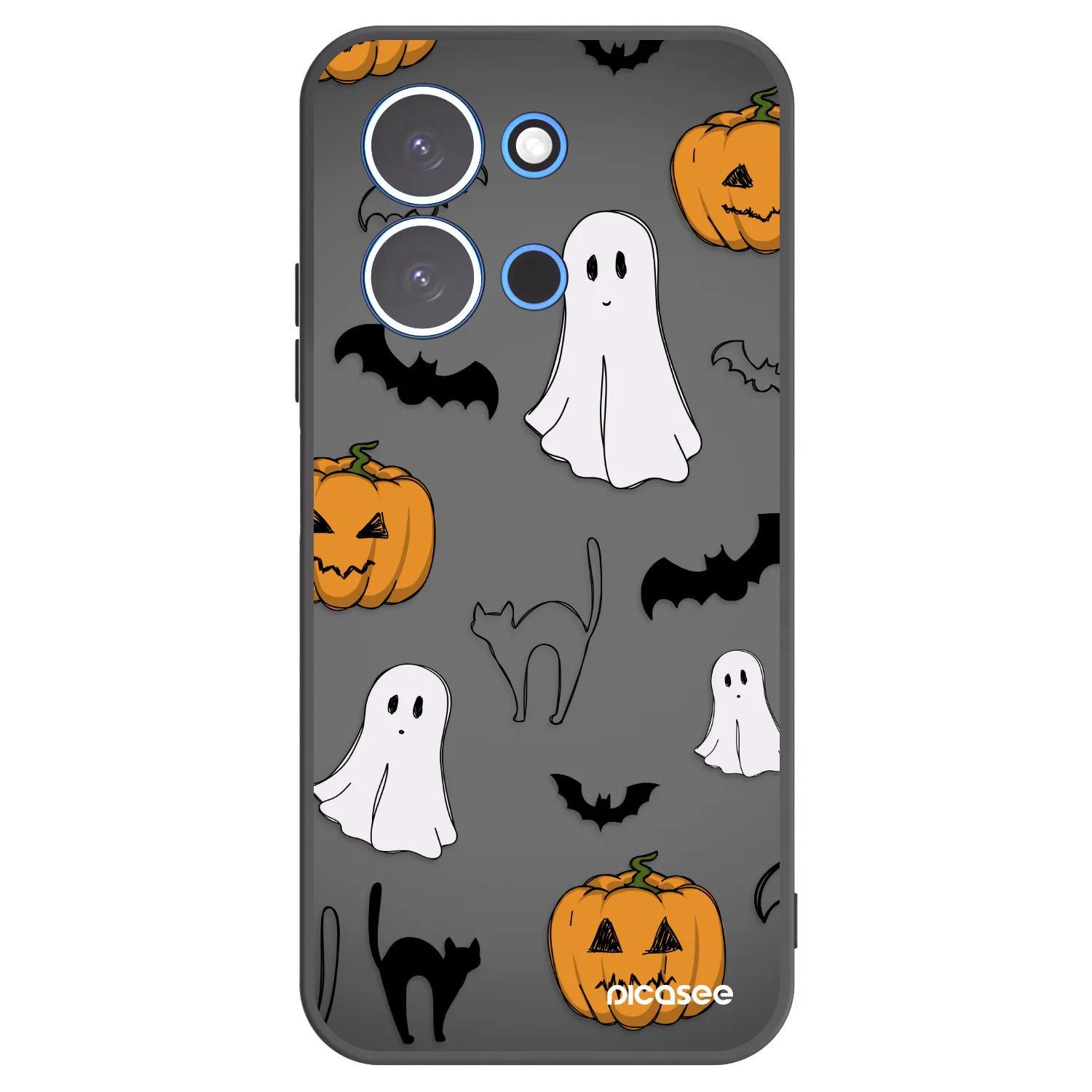 Picasee silikonski črni ovitek za Xiaomi Redmi 15C 4G - Spooky crew