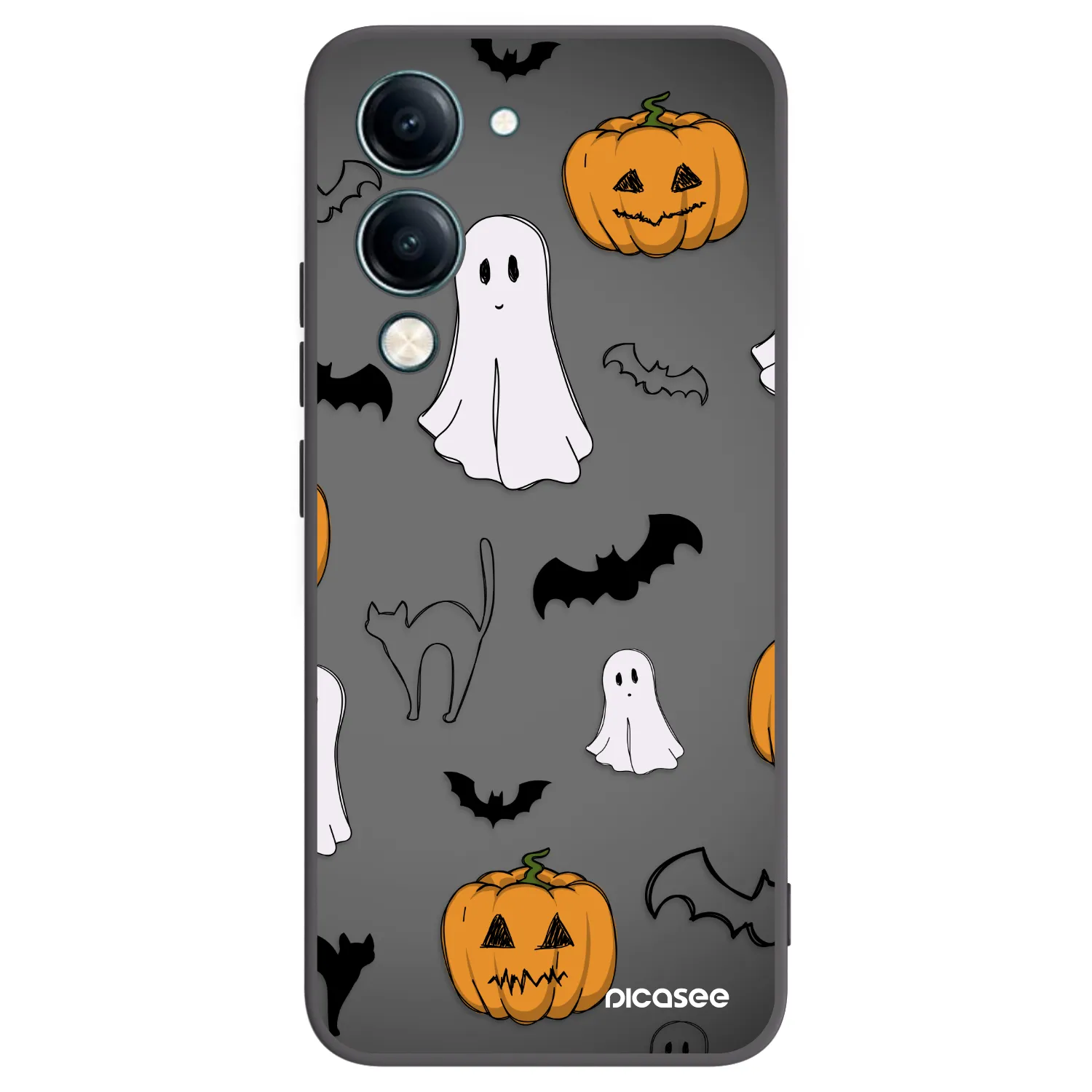 Picasee silikonski črni ovitek za Vivo Y29s 5G - Spooky crew