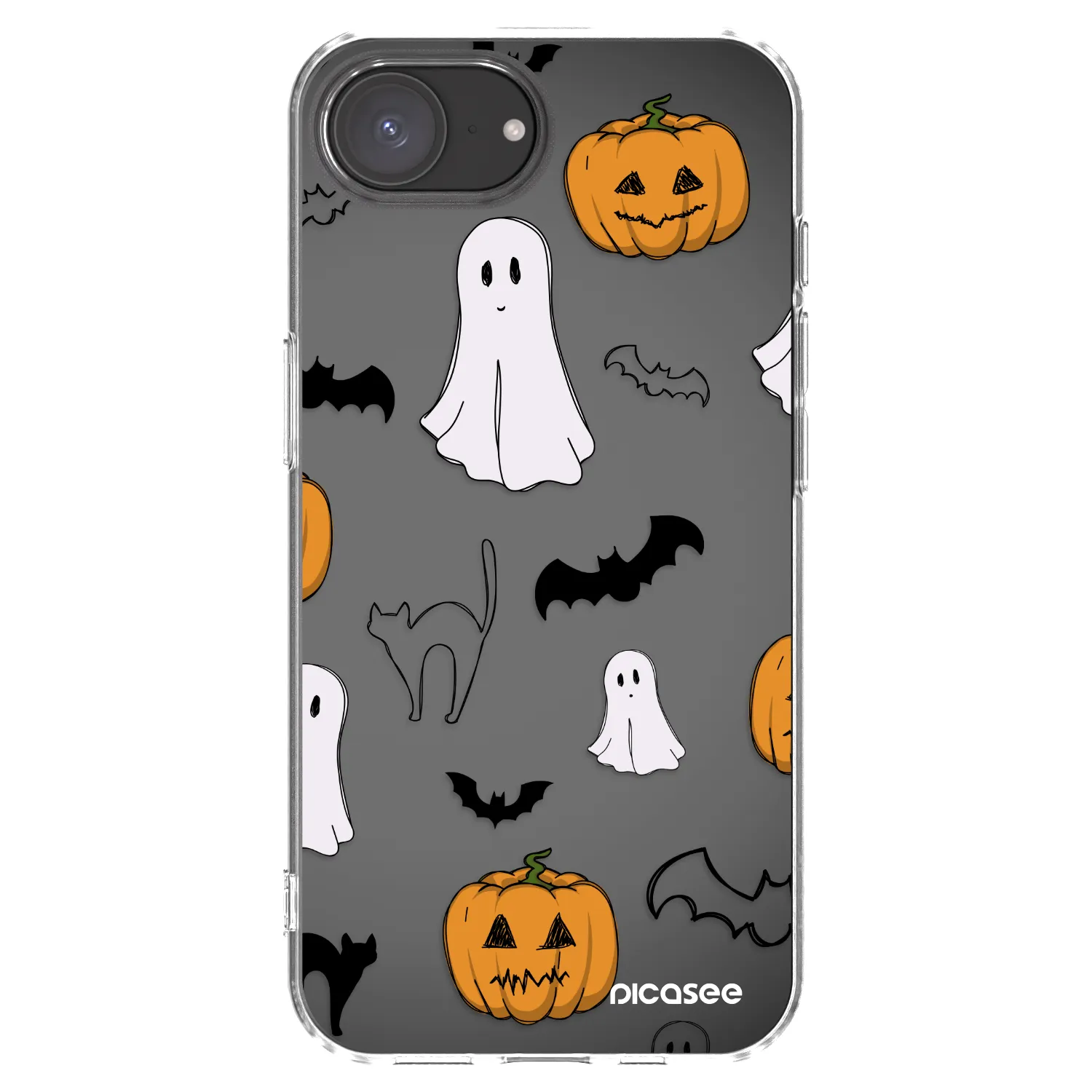 Picasee silikonski prozorni ovitek za Apple iPhone 17e - Spooky crew