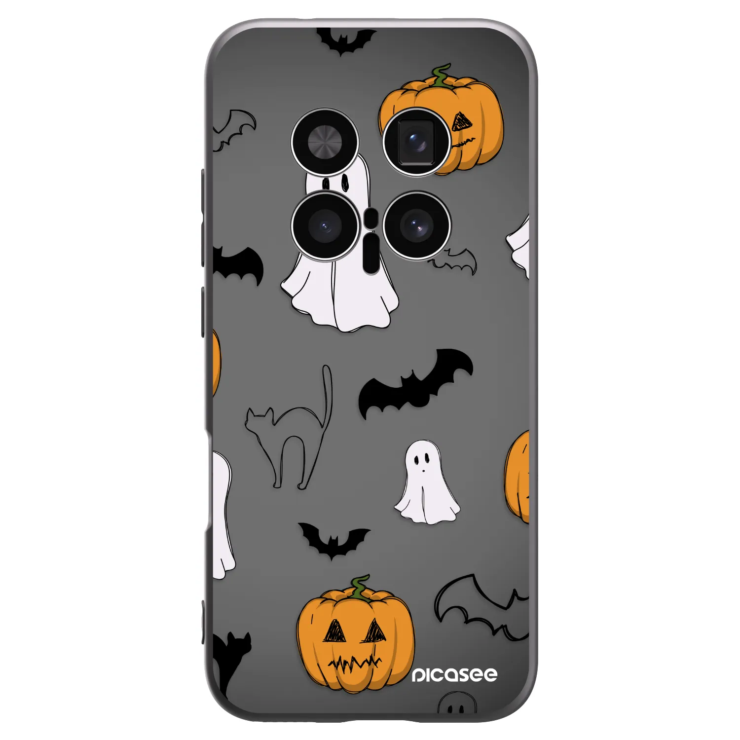 Picasee silikonski črni ovitek za Honor Magic8 Pro 5G - Spooky crew