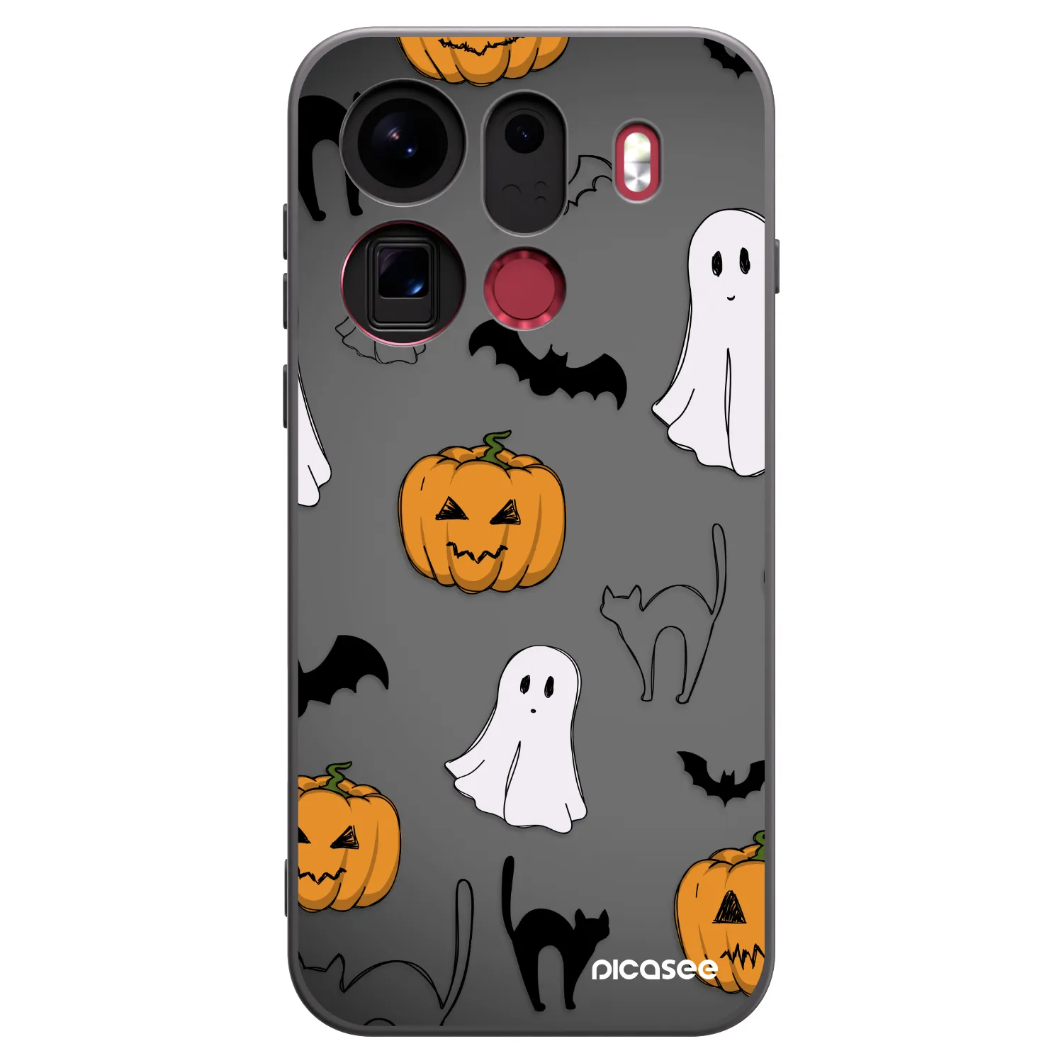Picasee silikonski črni ovitek za OPPO Find X9 Pro - Spooky crew